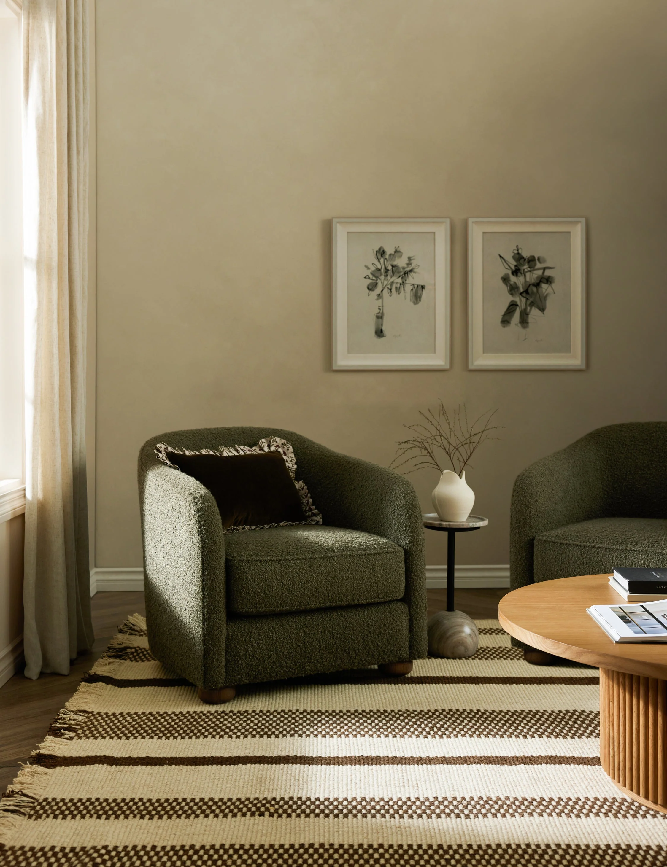 Anders Morrocan-Style Handwoven Wool Rug Swatch - Image 2