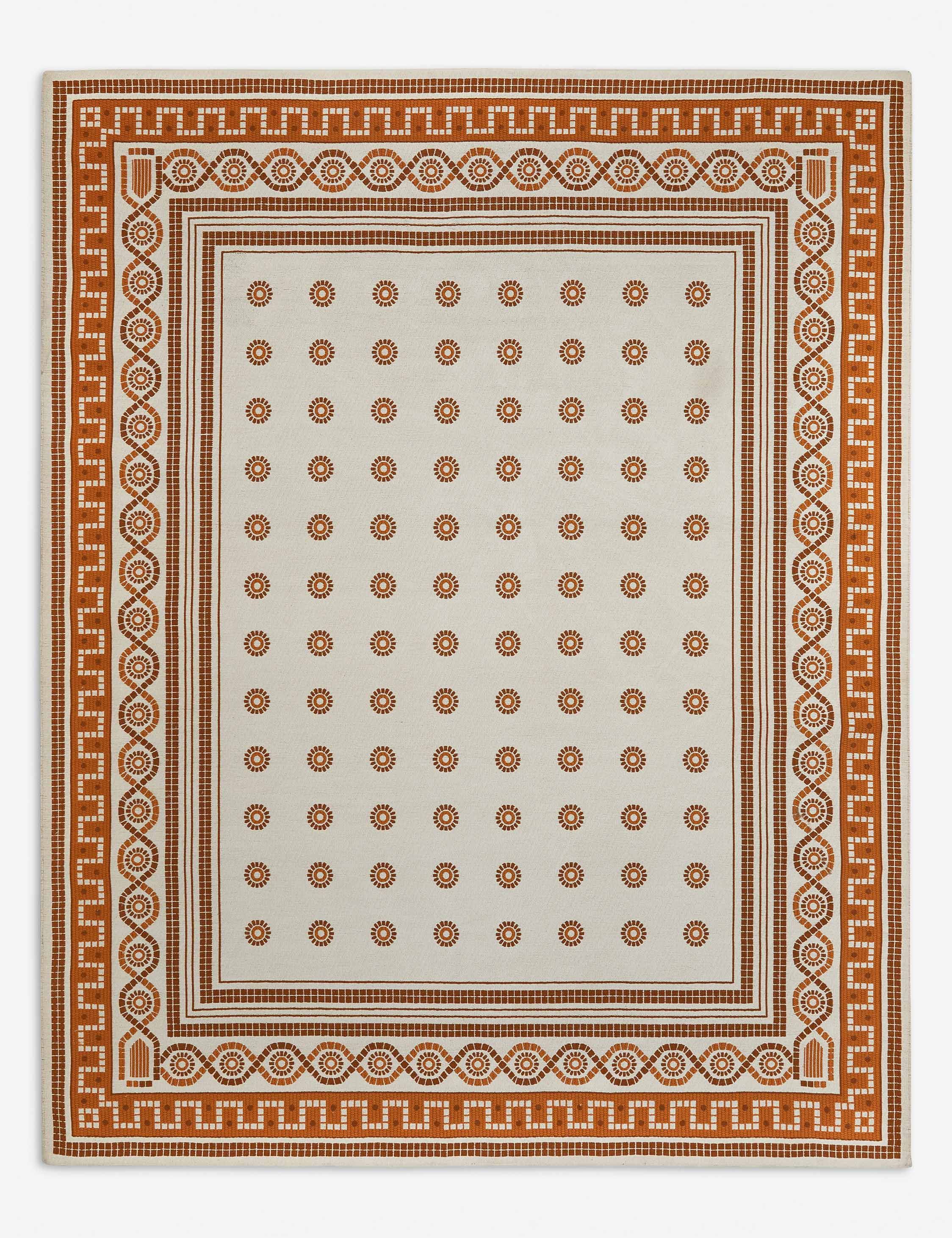 Cambridge Indoor / Outdoor Rug Swatch, Ivory and Sienna - Image 3