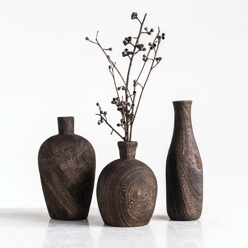 Charlynn Wood Vases (Set of 3) - Image 3