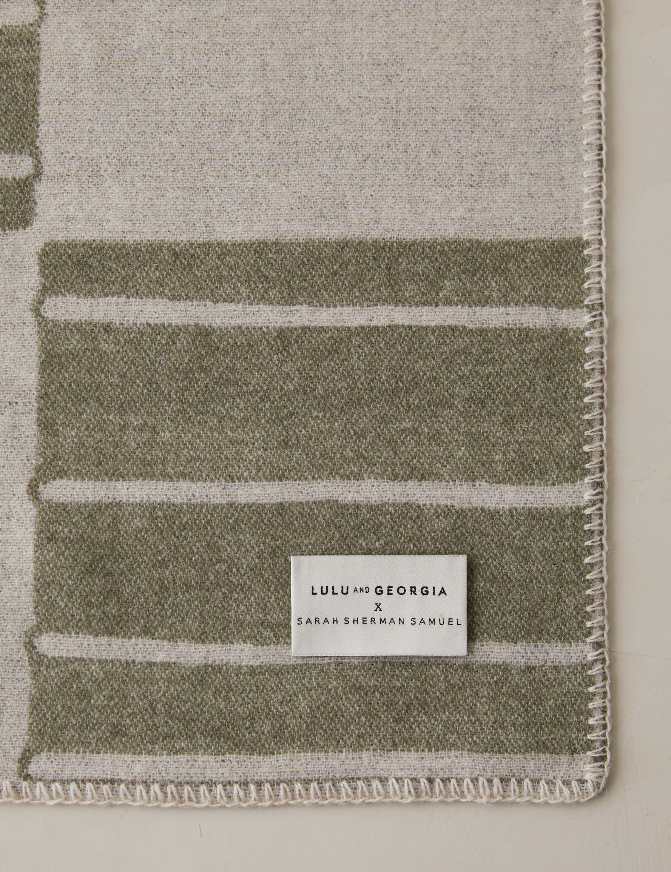 Checkered Reversible Wool Throw by Sarah Sherman Samuel - Image 3