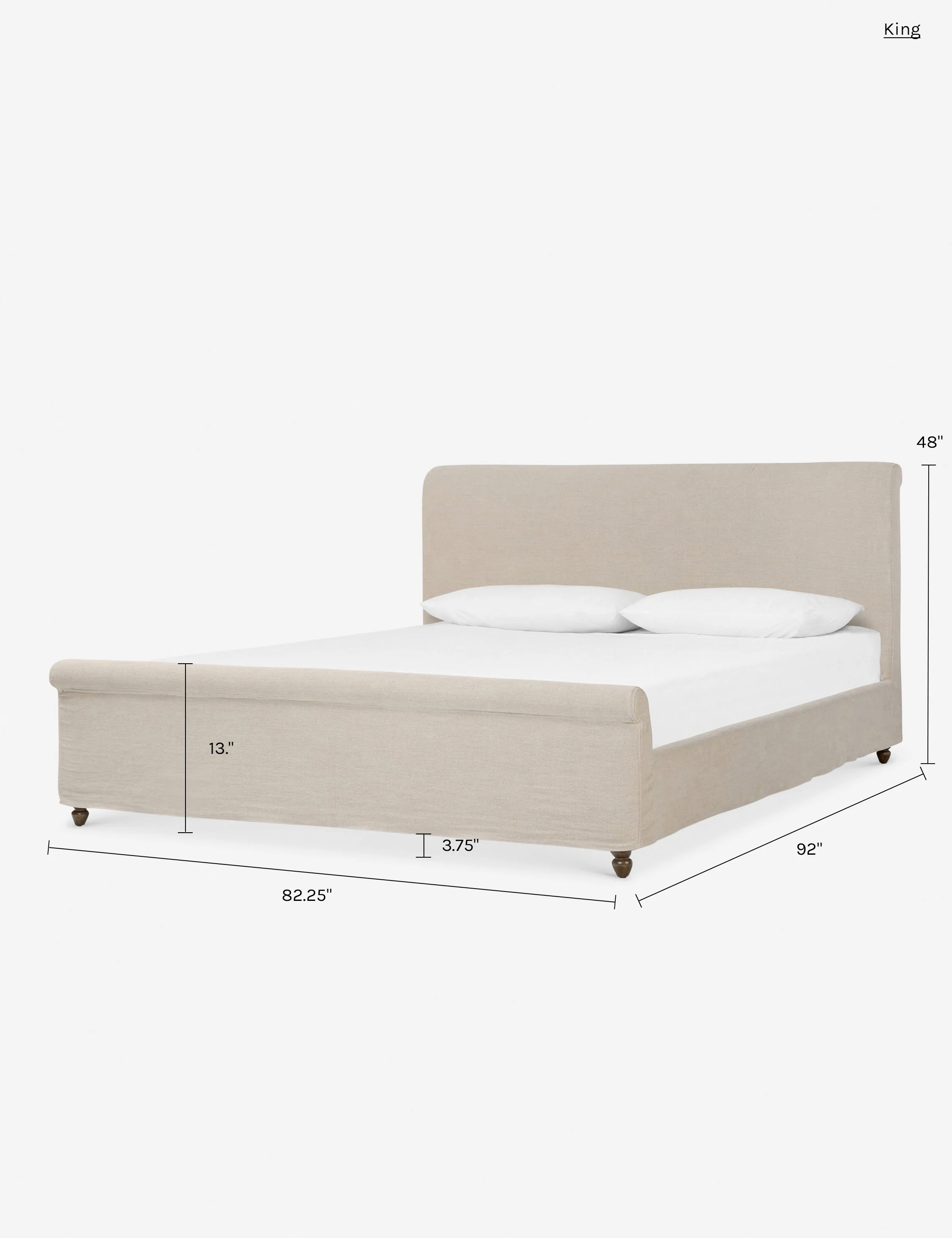 Dalia Slipcover Bed by Amber Lewis x Four Hands - Image 30