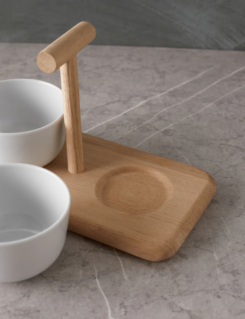 Dine Duo Condiment Set + Oak Base by LSA International - Image 2