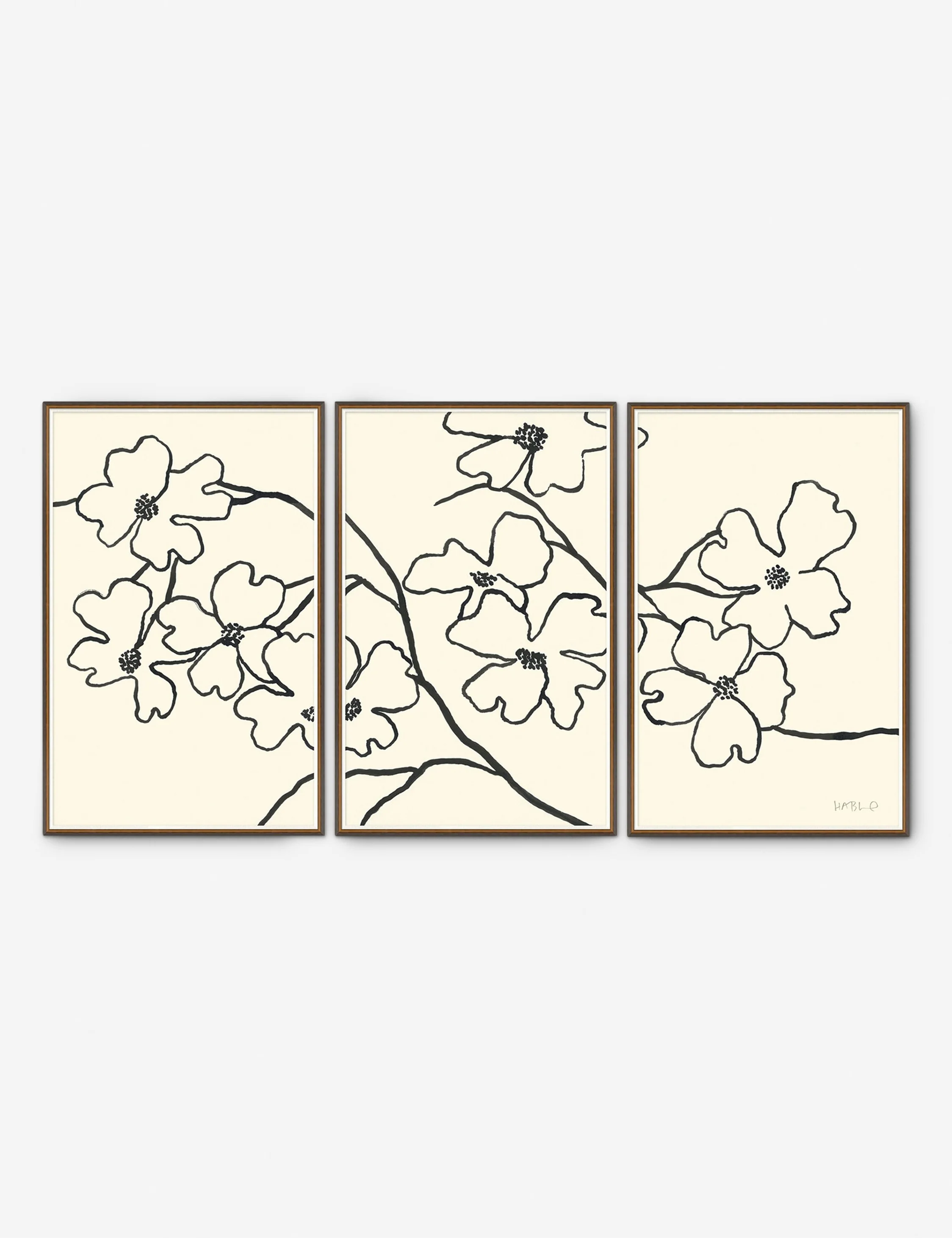 Dogwood Wall Art by Susan Hable (Set of 3)