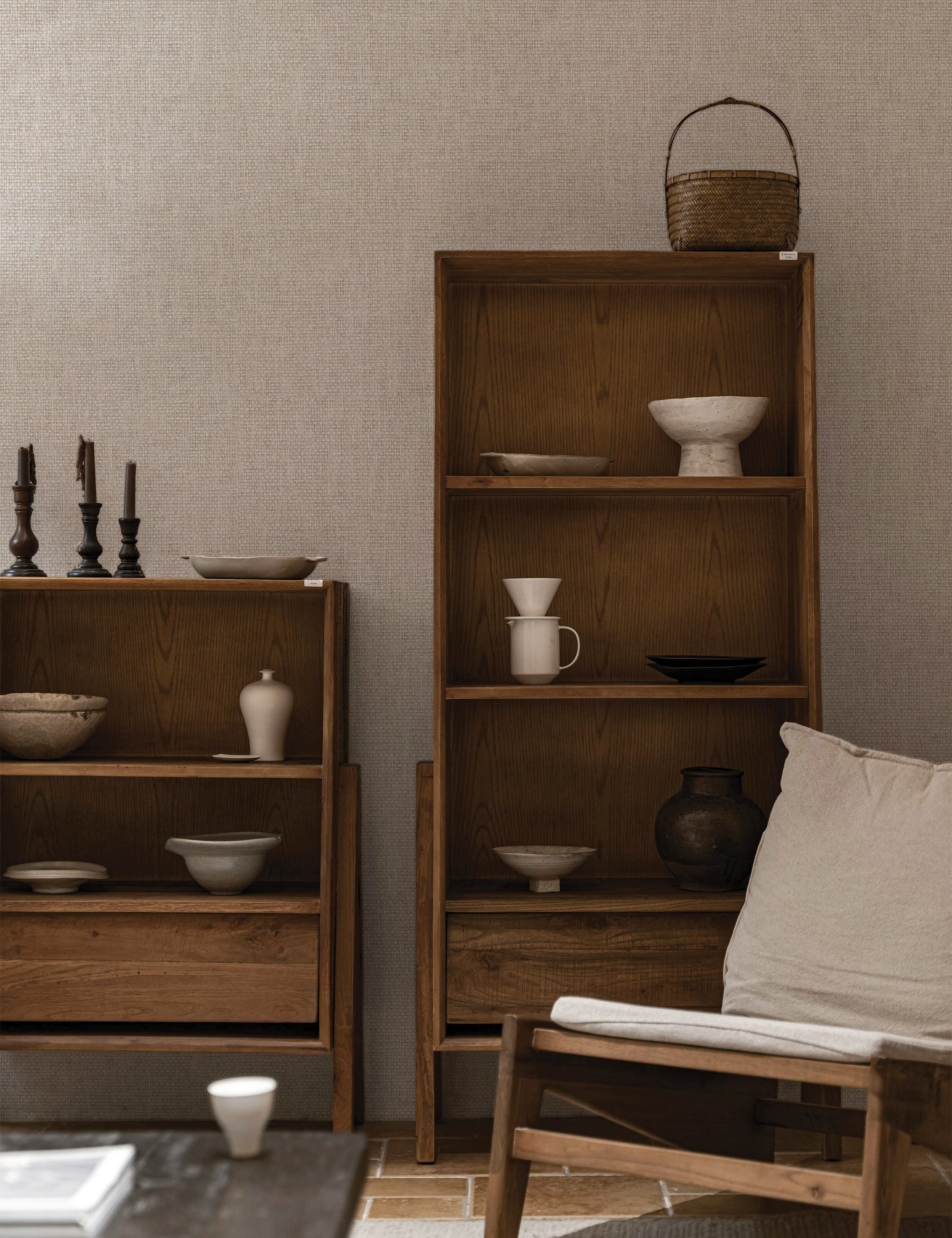 Faux Grasscloth Primitivo Textured Peel + Stick Wallpaper by Jeremiah Brent - Image 3