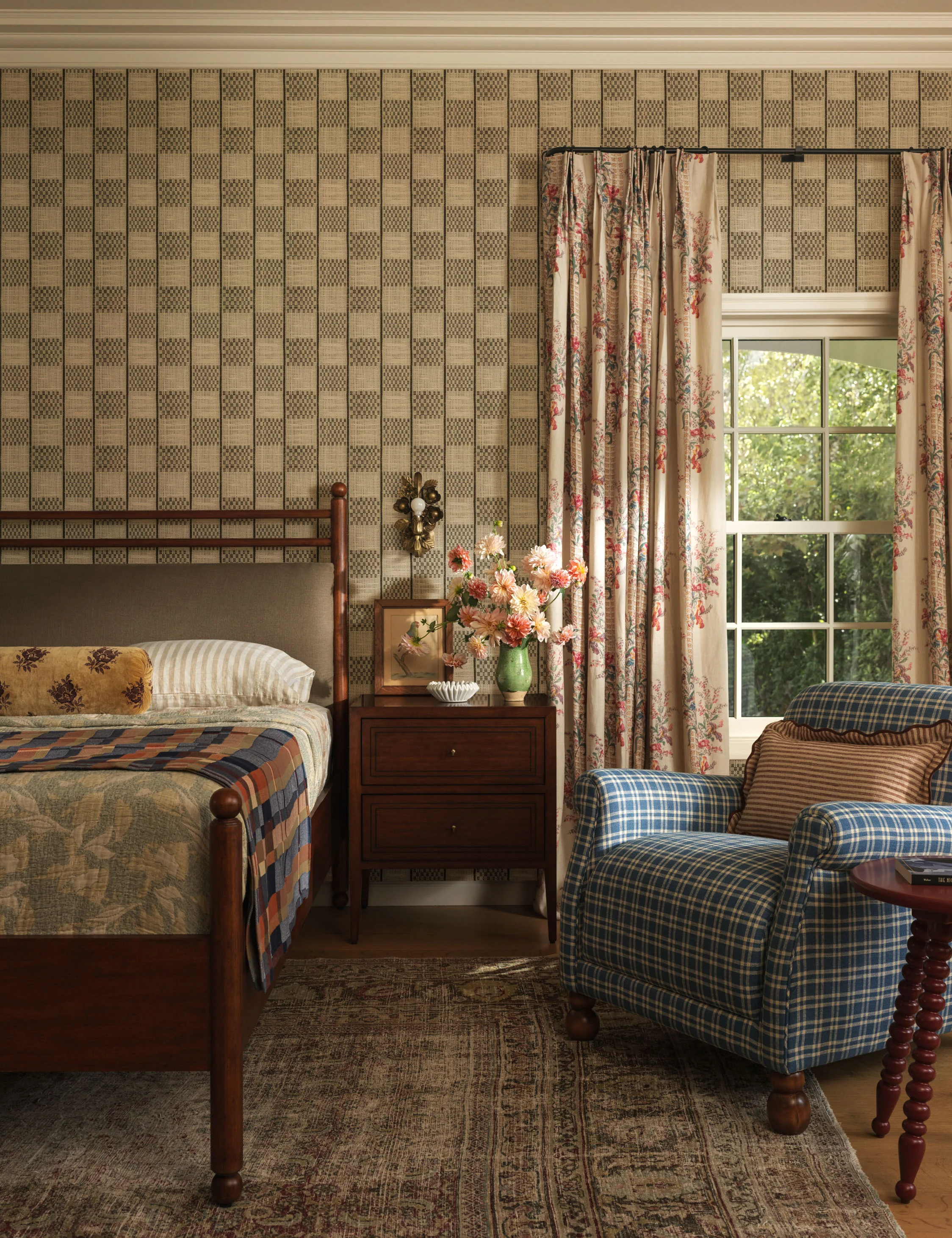 Fillmore Checkered Paperweave Wallpaper by Heidi Caillier - Image 3