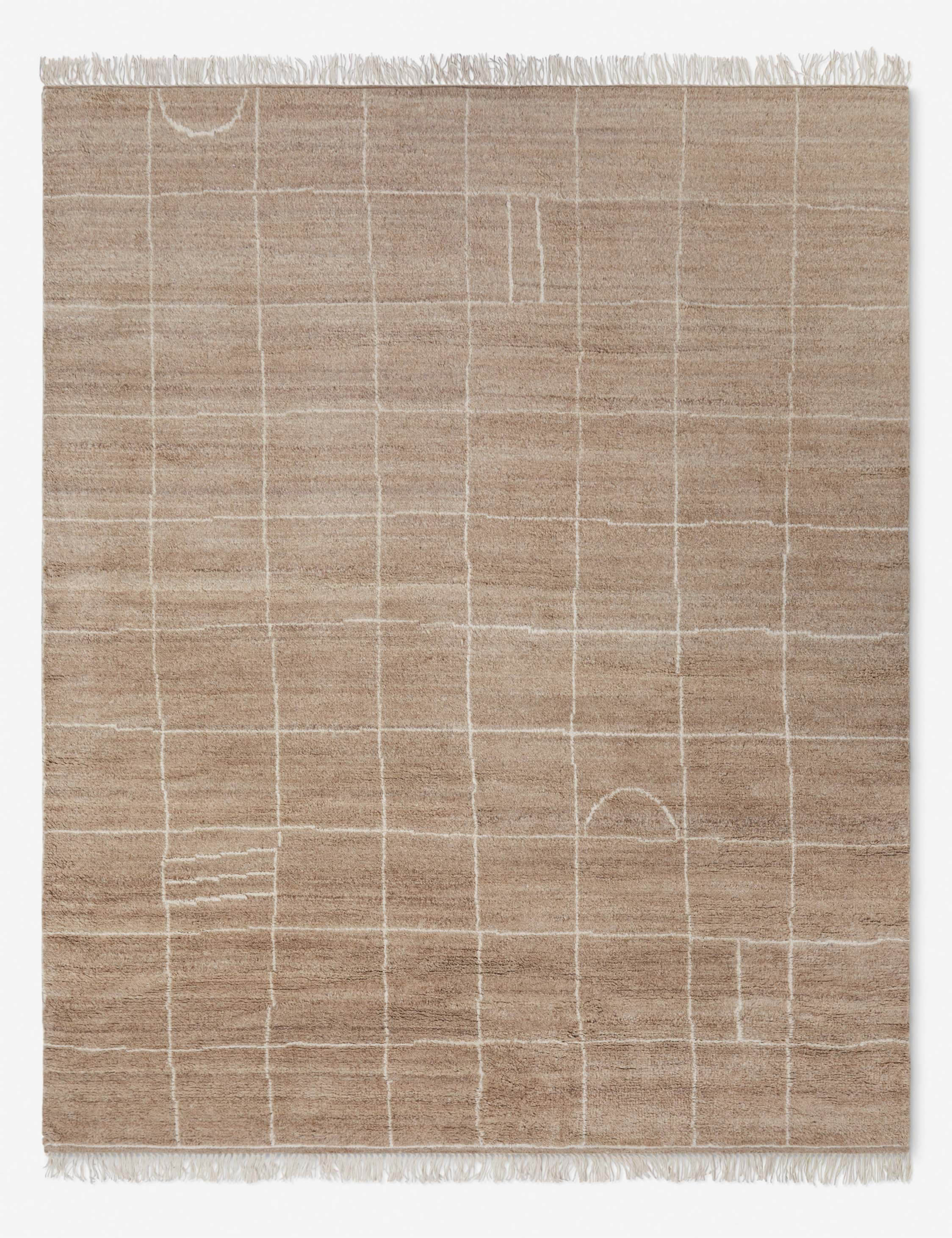 Irregular Grid Hand-Knotted Wool Rug by Sarah Sherman Samuel - Image 16