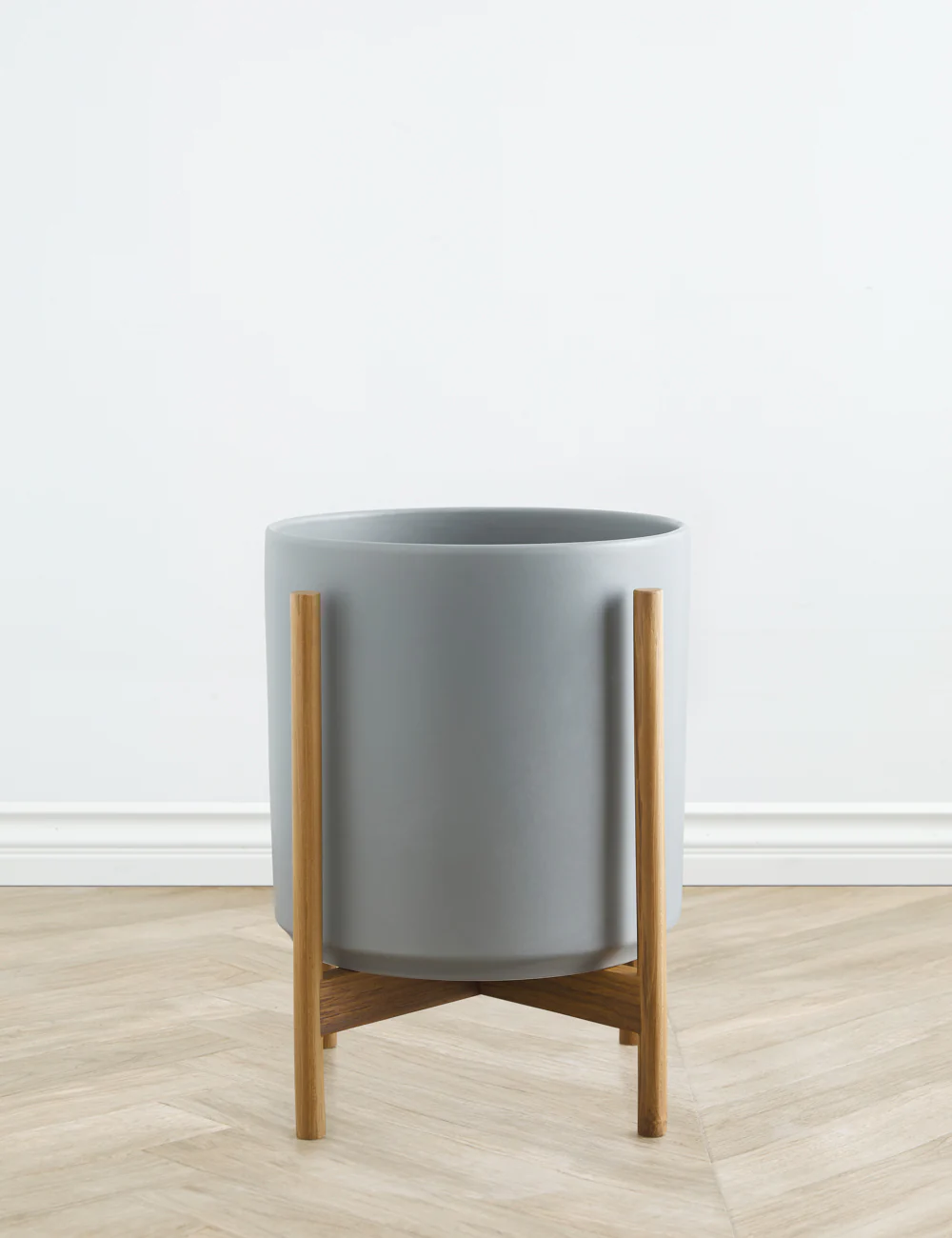 Ceramic Planter Pot + Teak Stand by LBE Design - Image 23