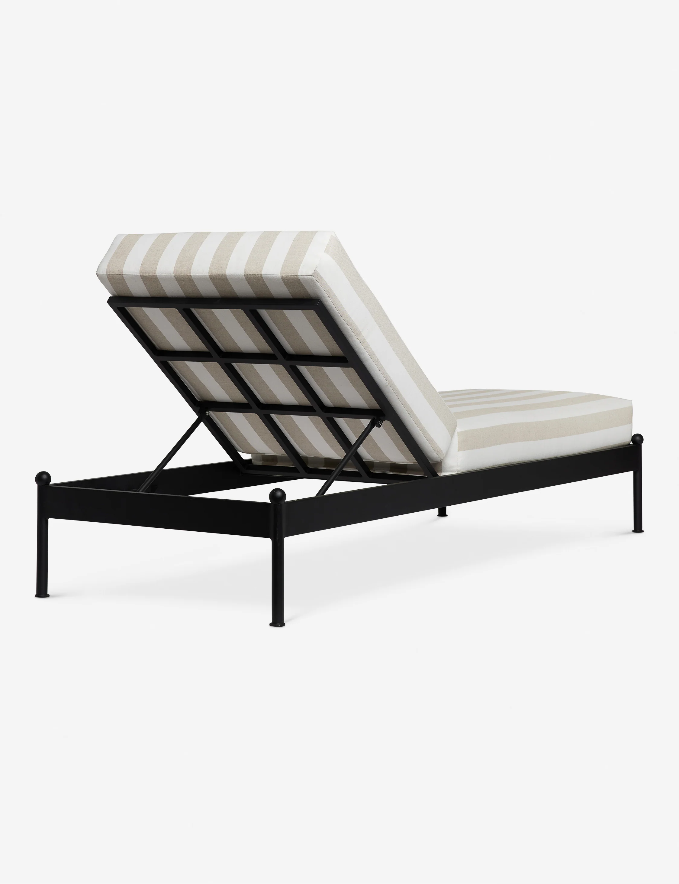 Leni Outdoor Chaise, Natural Stripe - Image 7