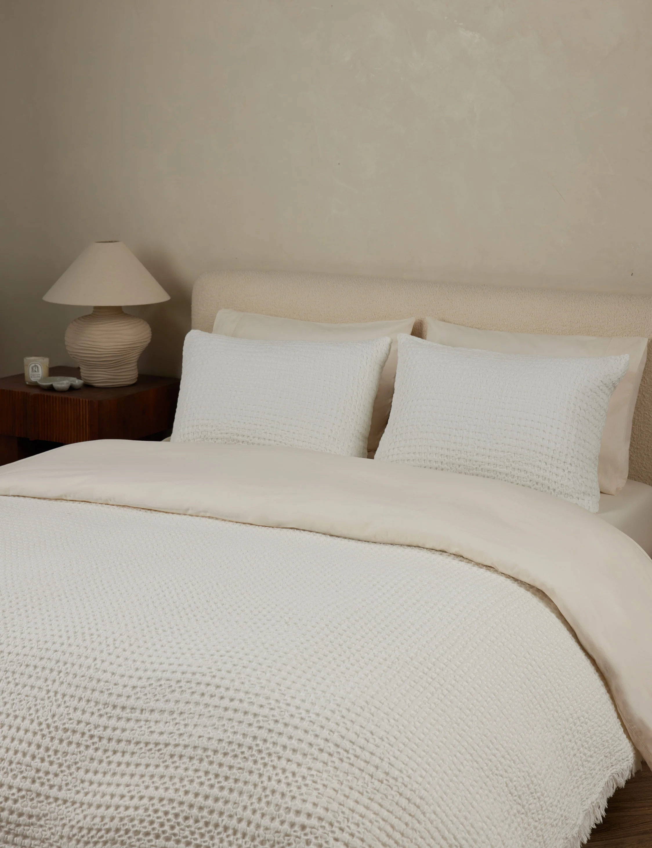Lenora Textured Cotton Linen Blanket - Image 2