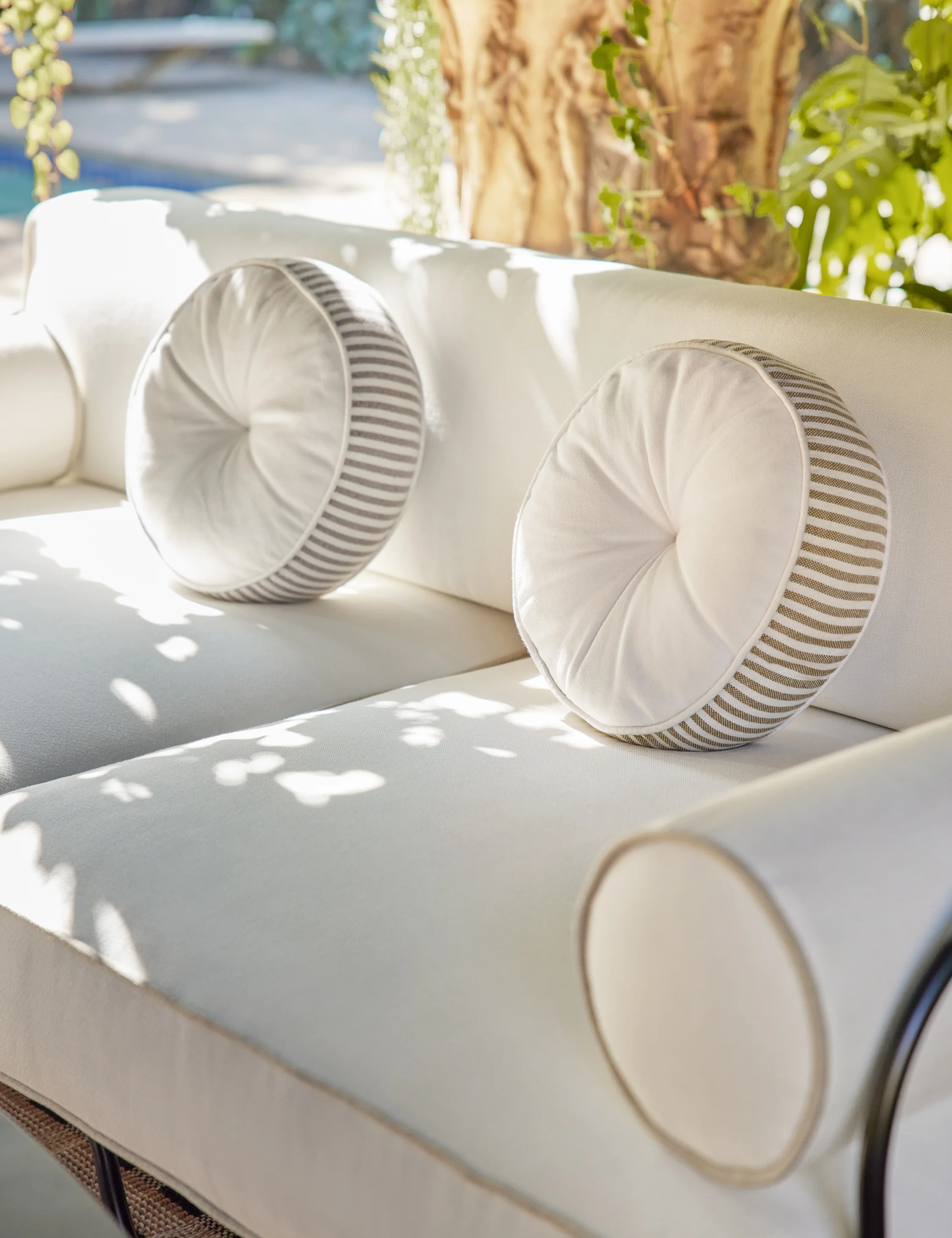 Littu Indoor / Outdoor Striped Disc Pillow by Sarah Sherman Samuel - Image 5