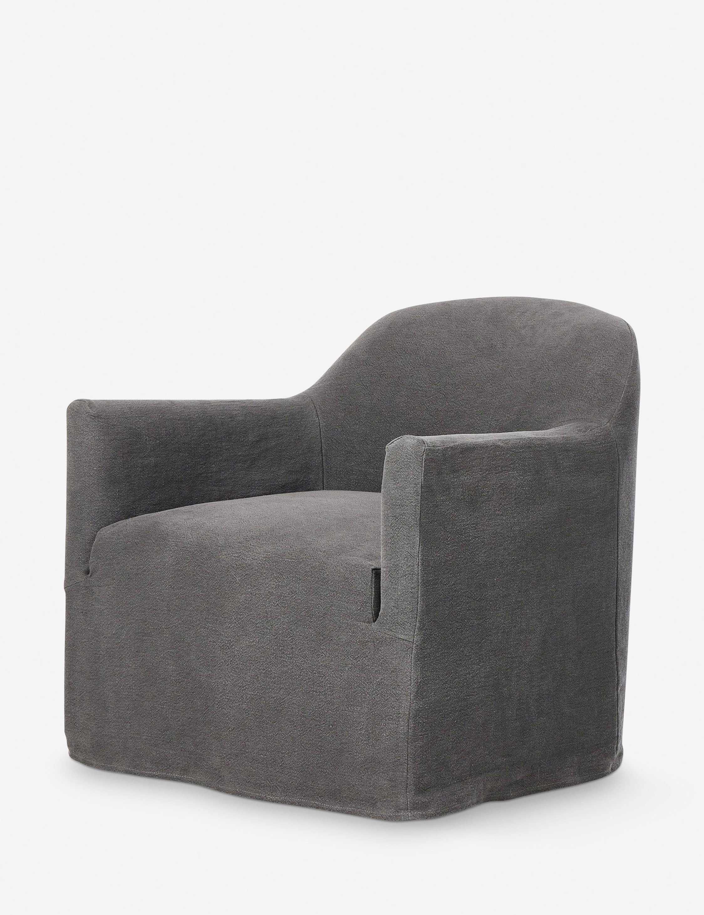 Lowell Slipcover Swivel Chair by Amber Lewis x Four Hands - Image 9
