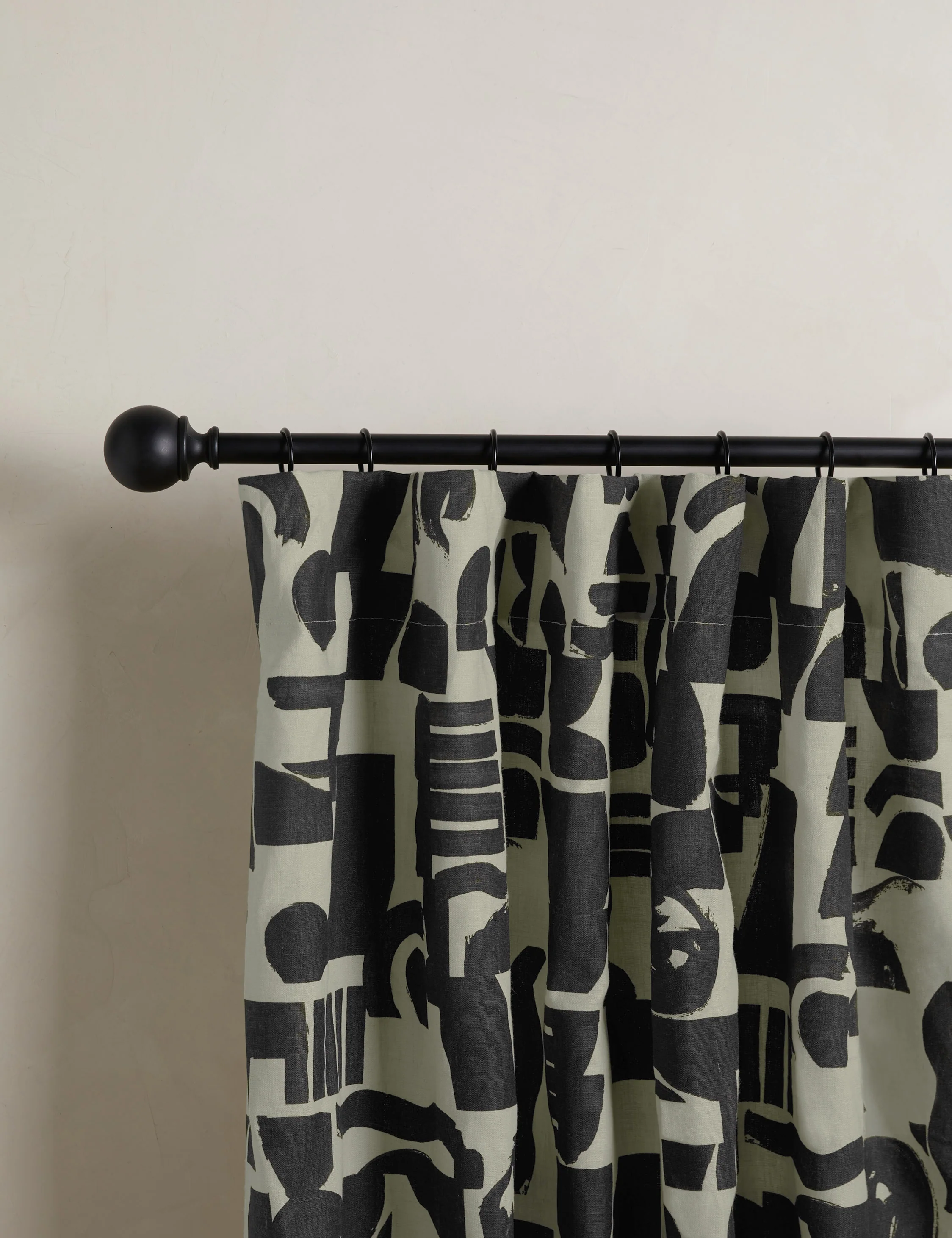 Organic Shapes Linen Curtain Panel by Sarah Sherman Samuel - Image 8