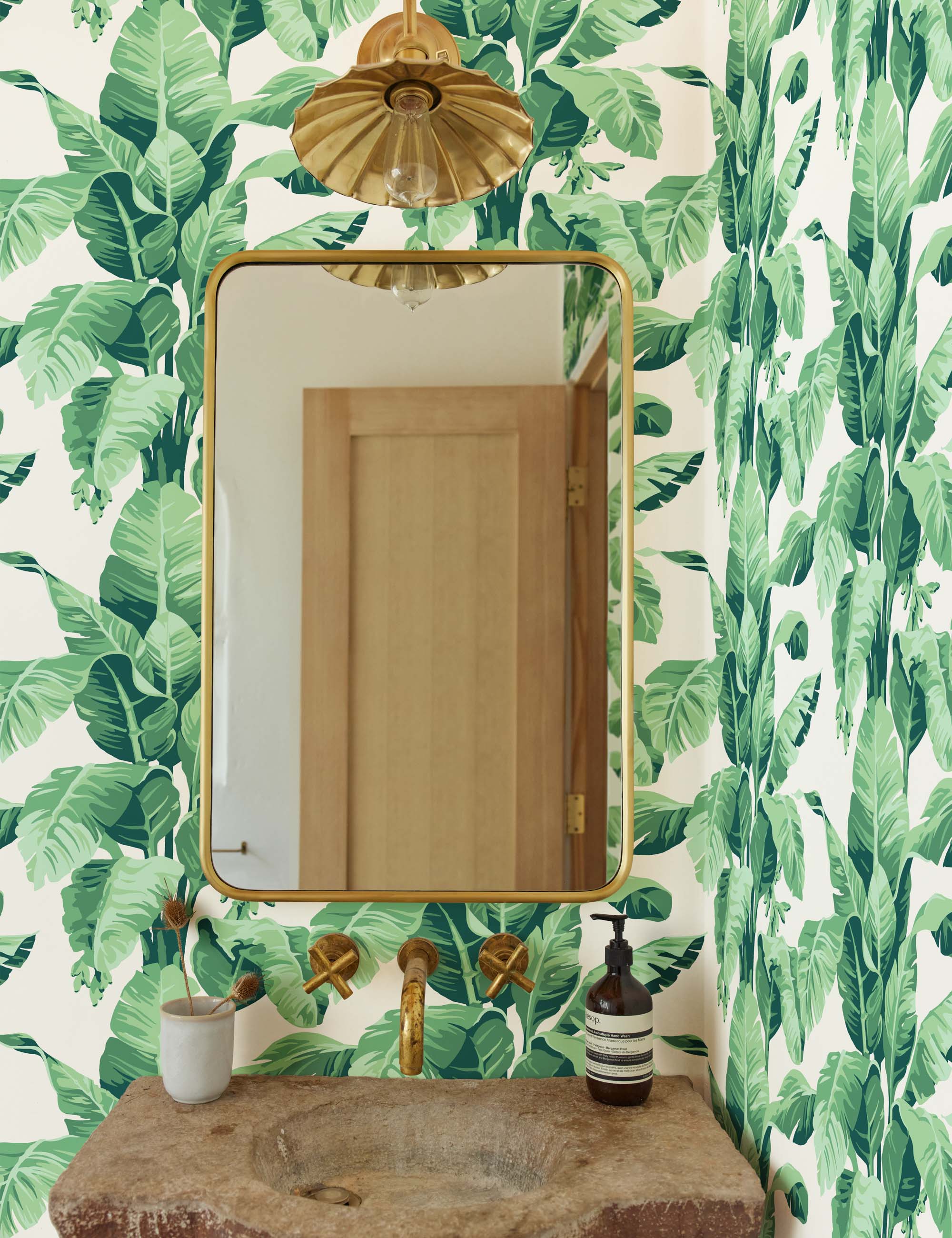 Pacifico Palm Peel + Stick Wallpaper by Nathan Turner - Image 2