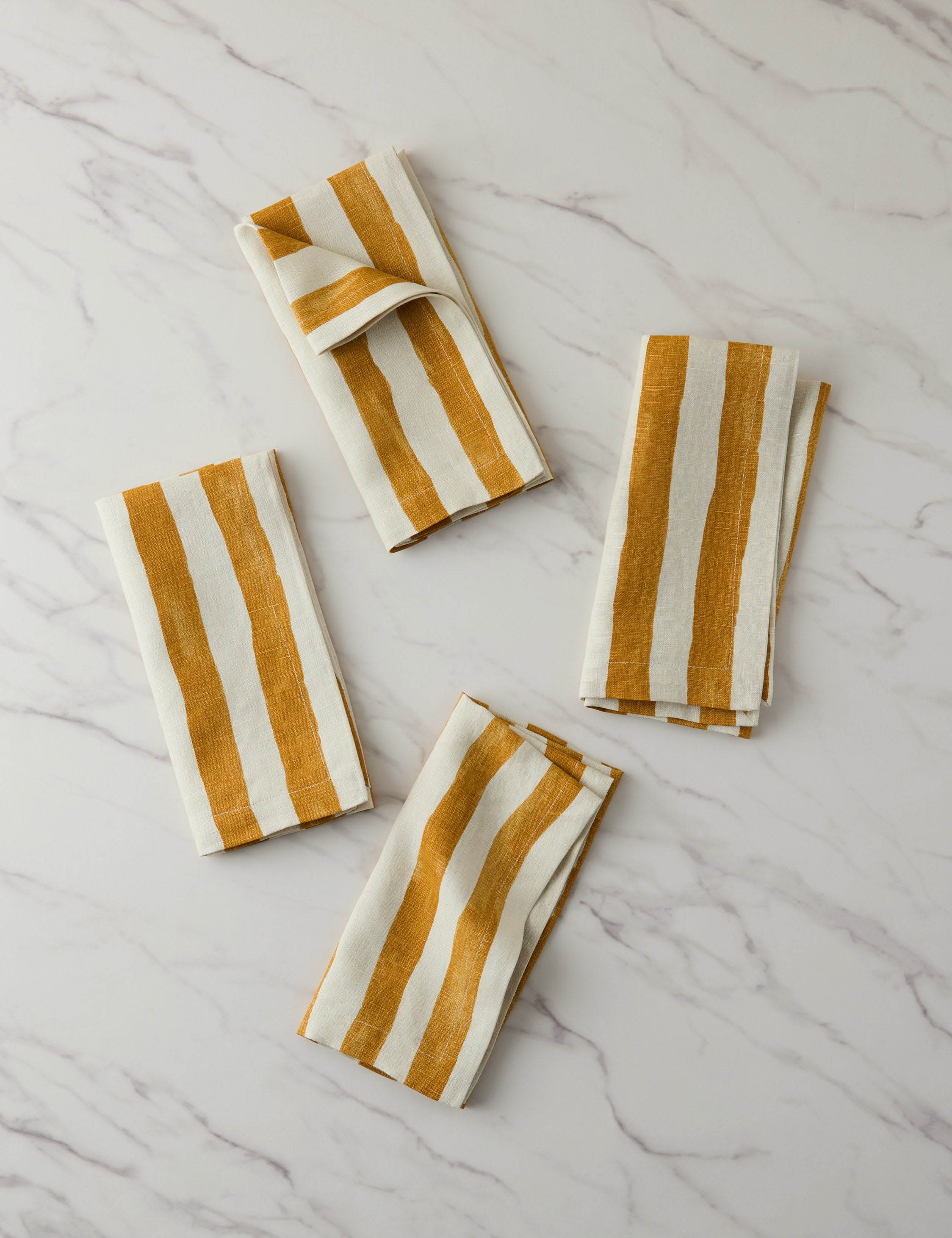 Painterly Stripe Linen Napkins (Set of 4) by Sarah Sherman Samuel - Image 2