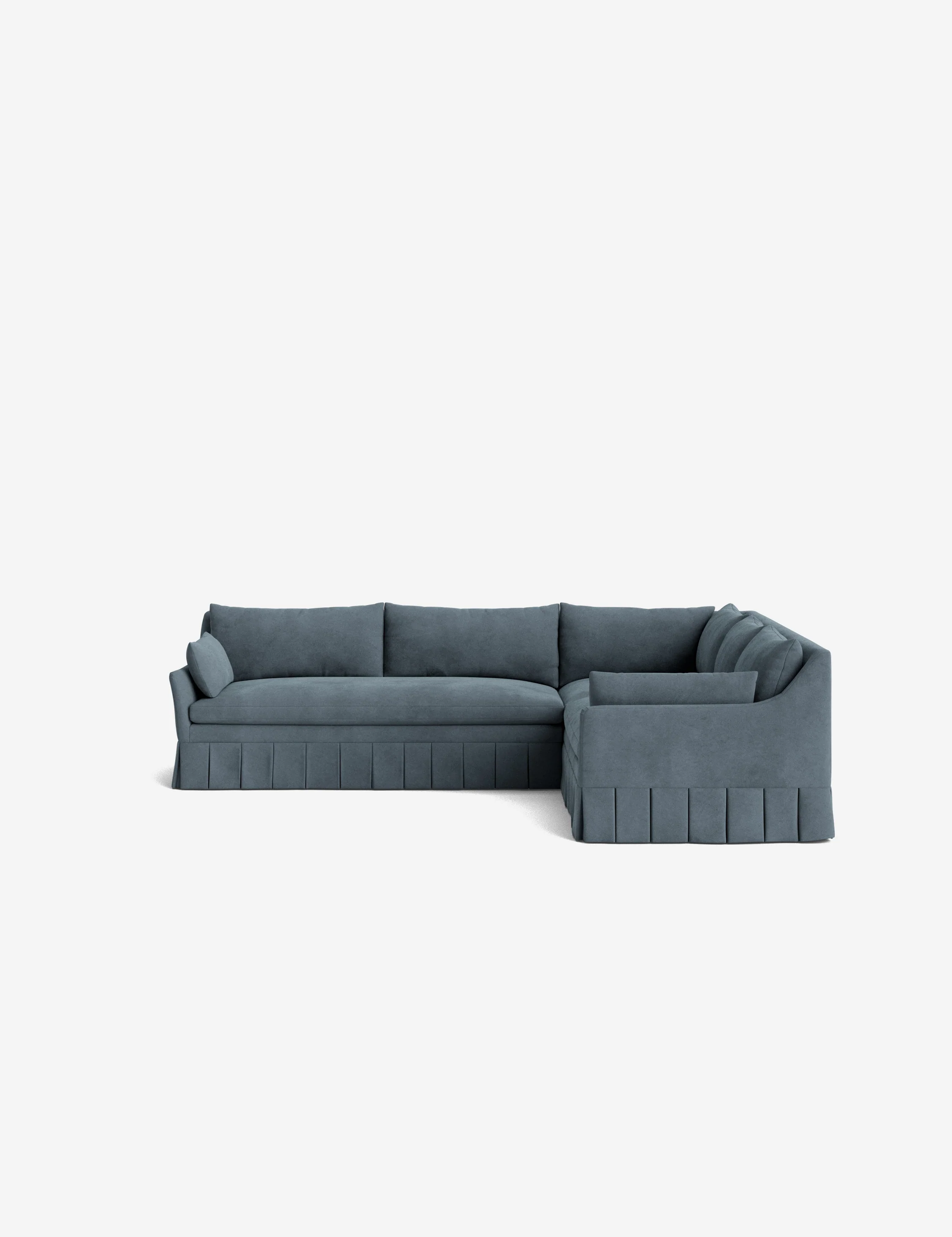 Portola Luxe Depth Pleated Corner Sectional Sofa - Image 130