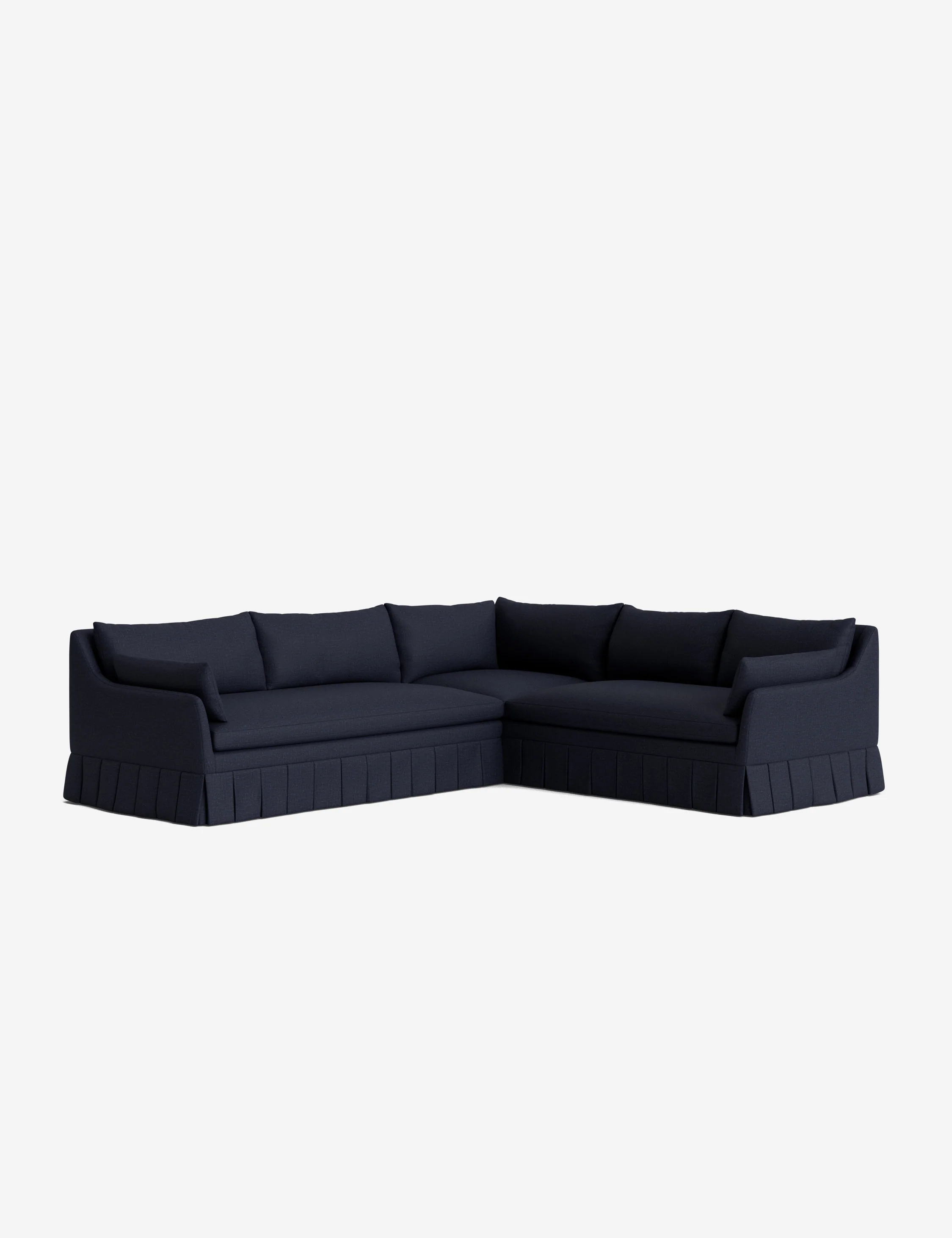 Portola Luxe Depth Pleated Corner Sectional Sofa - Image 131