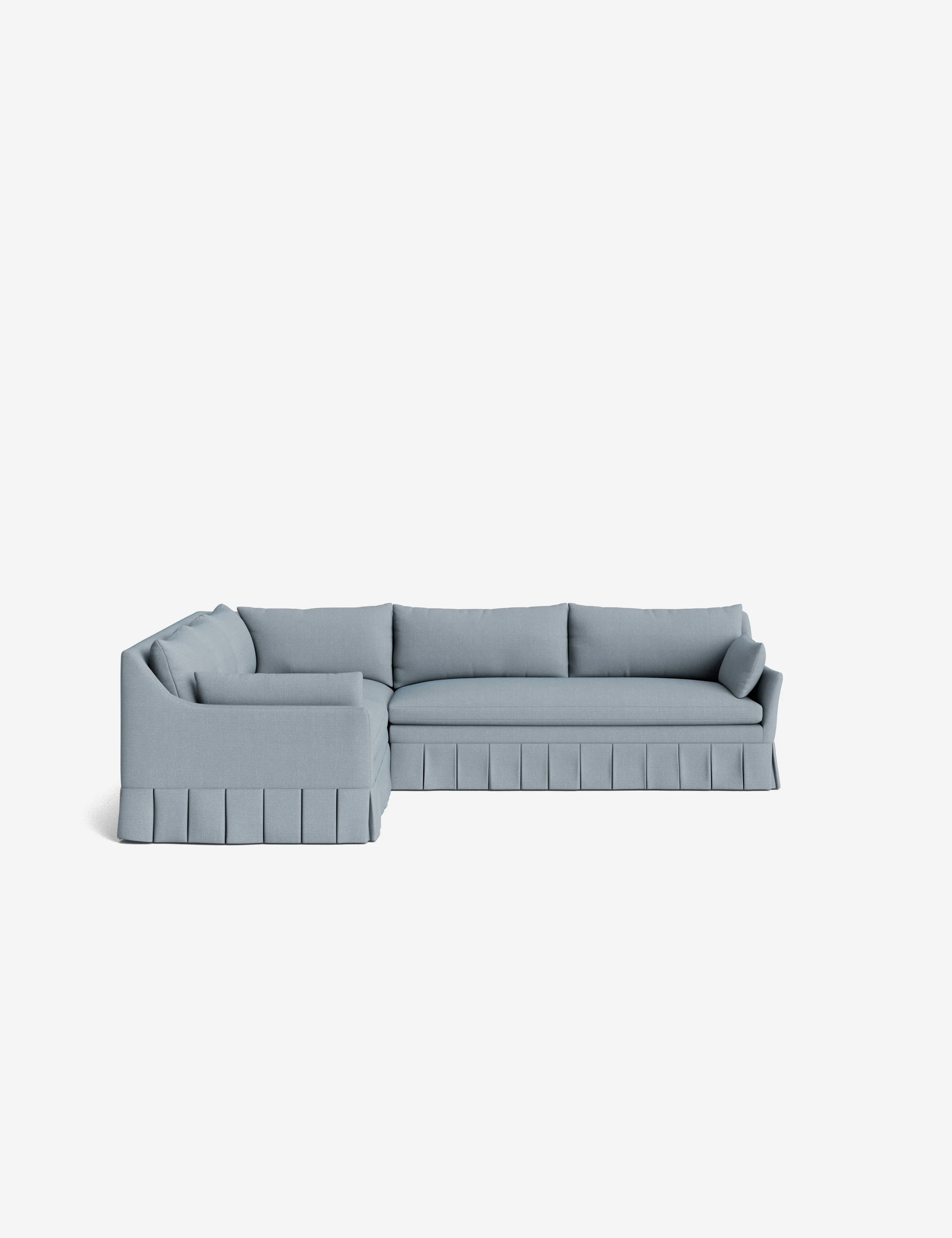Portola Luxe Depth Pleated Corner Sectional Sofa - Image 16