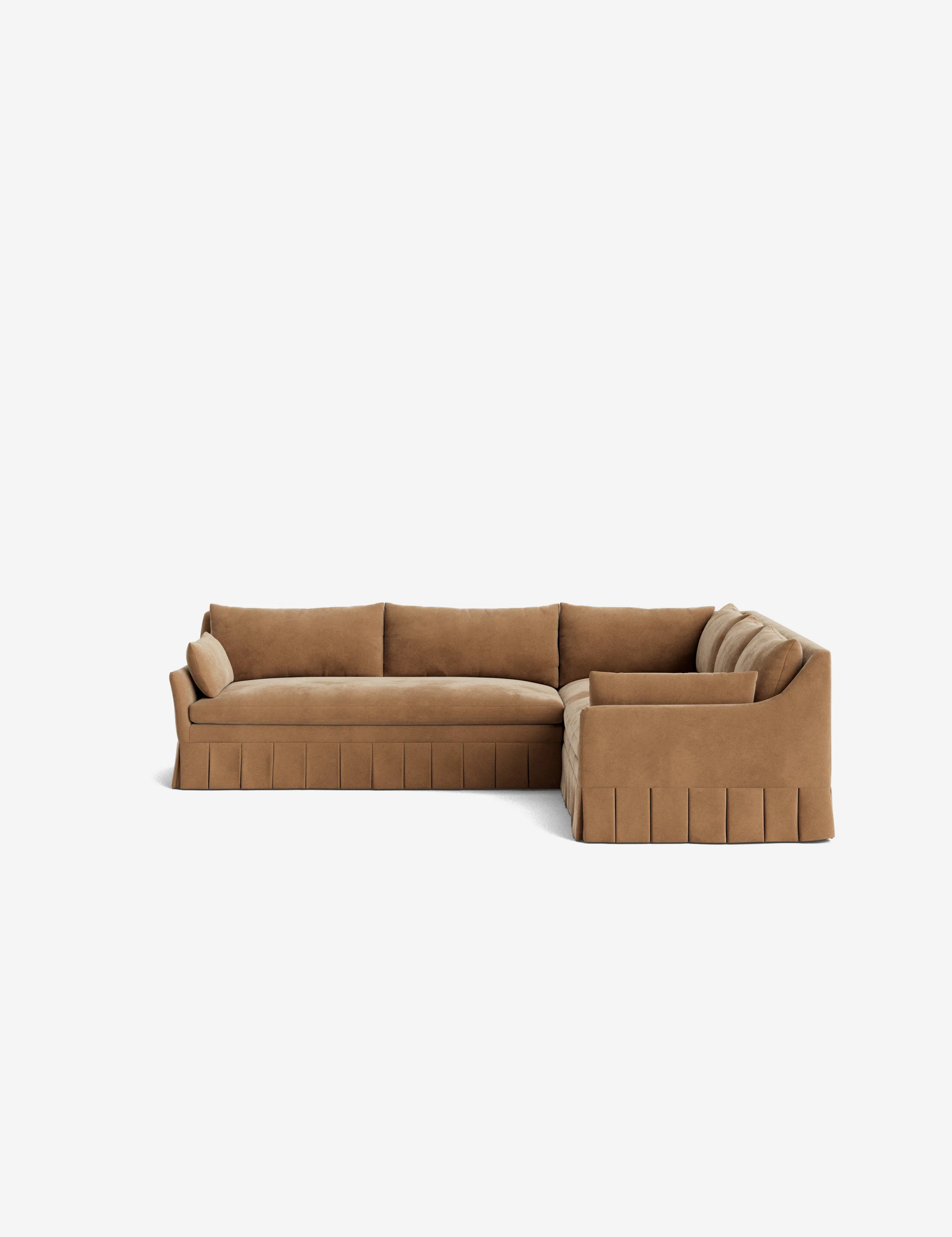 Portola Luxe Depth Pleated Corner Sectional Sofa - Image 207