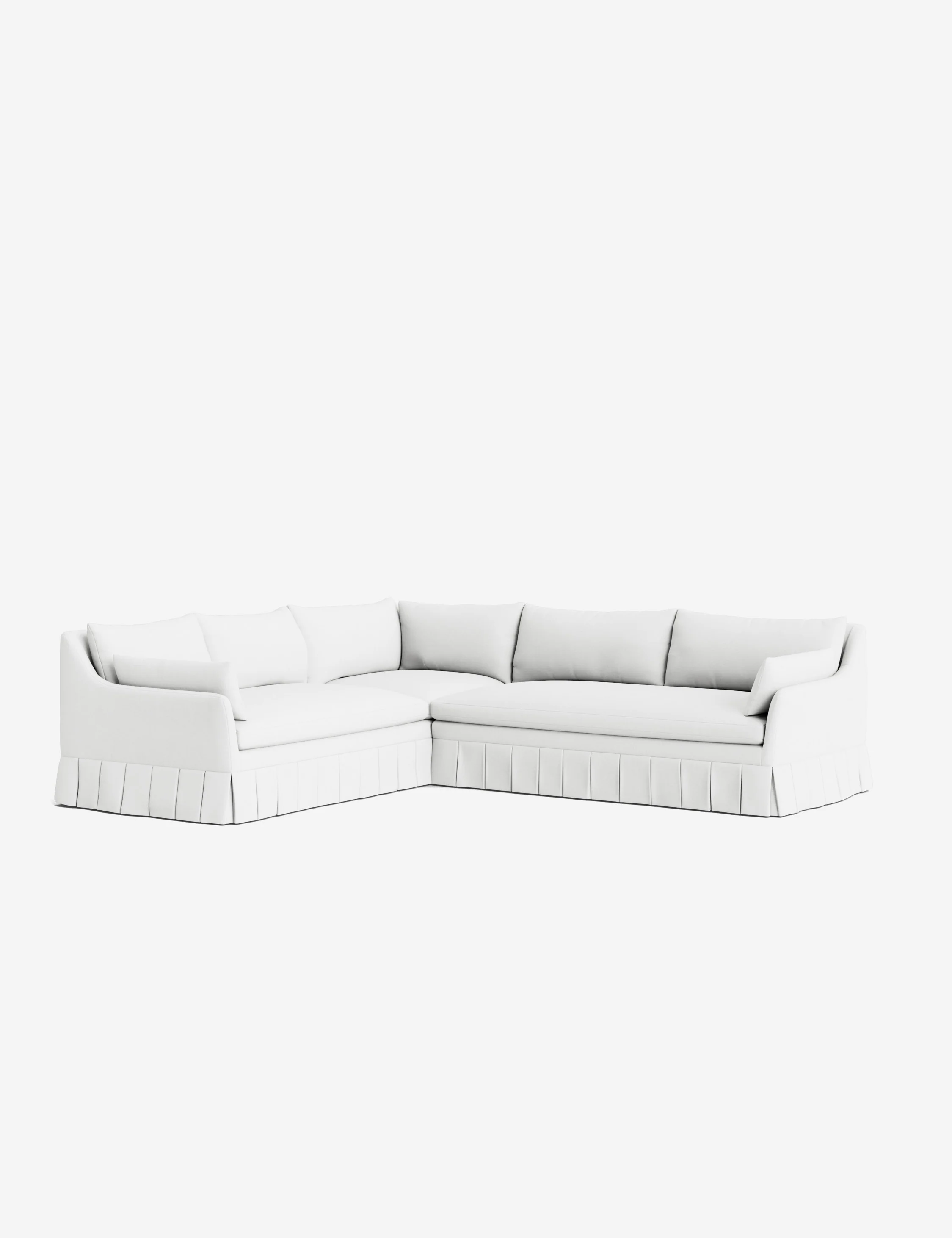Portola Luxe Depth Pleated Corner Sectional Sofa - Image 51