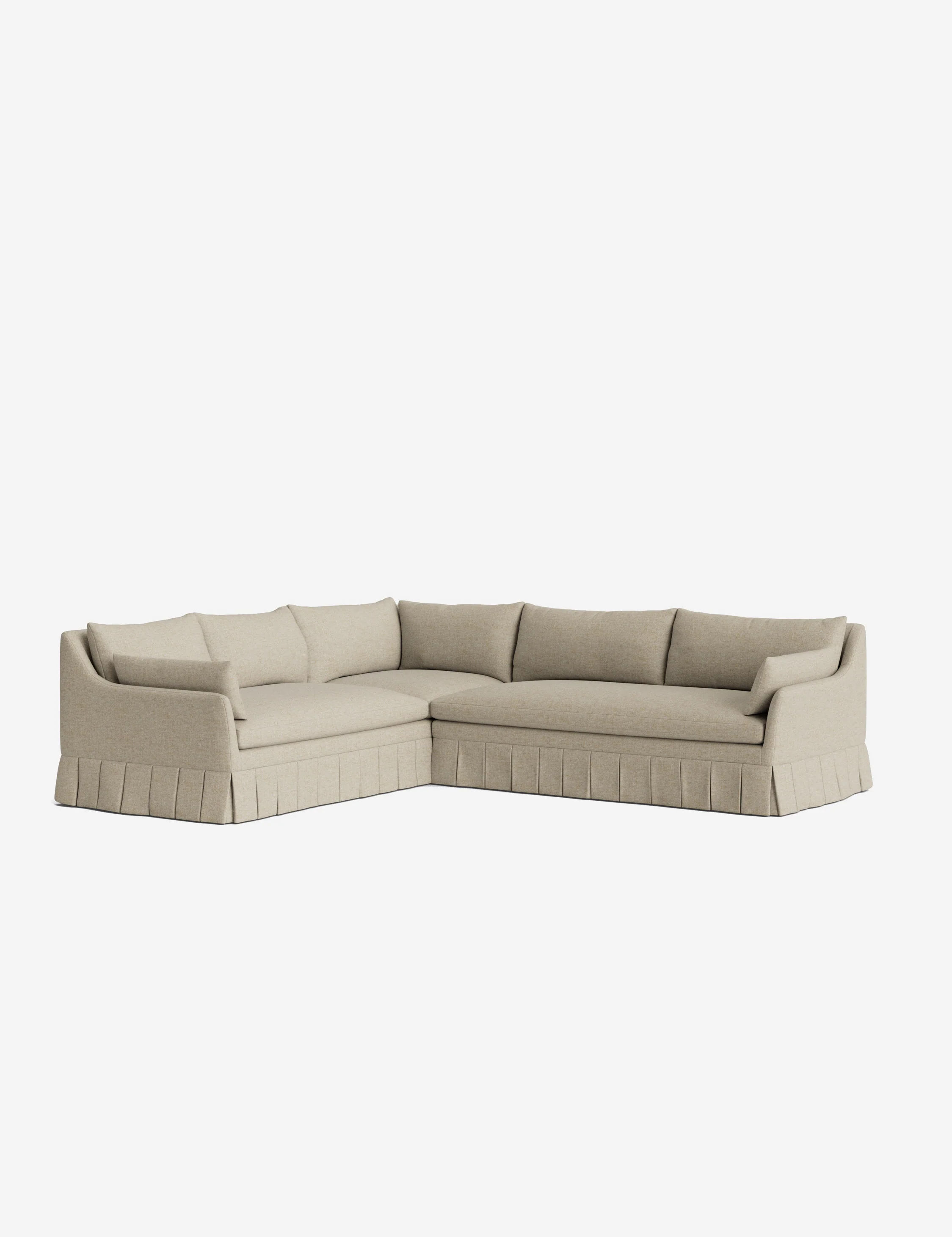 Portola Luxe Depth Pleated Corner Sectional Sofa - Image 63