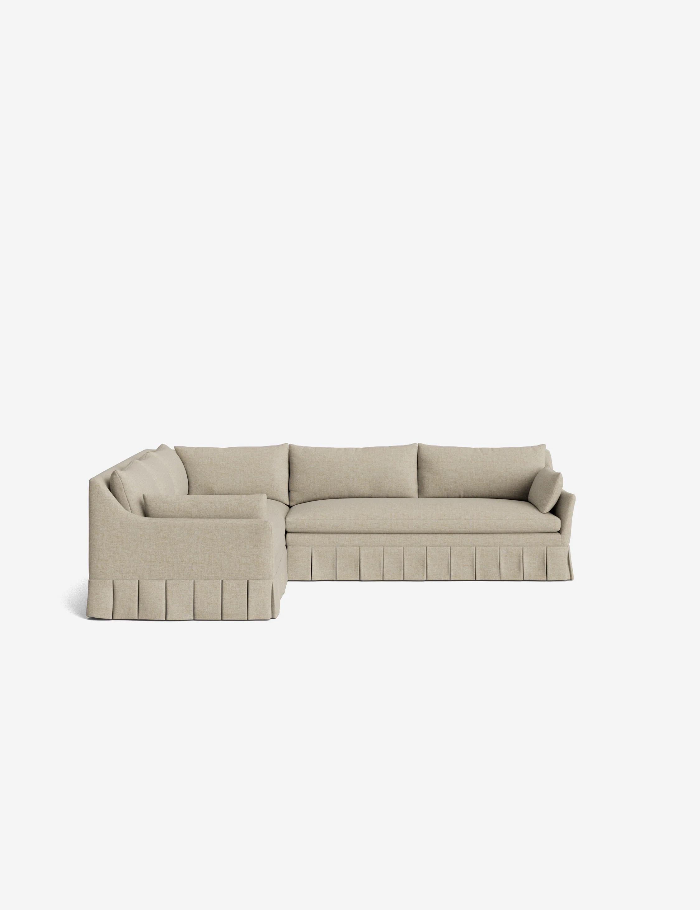 Portola Luxe Depth Pleated Corner Sectional Sofa - Image 64