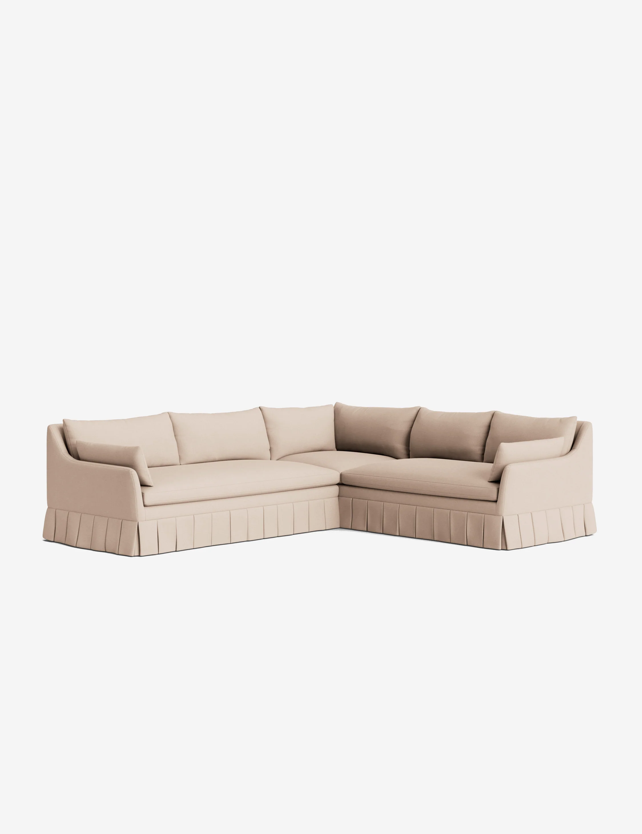 Portola Luxe Depth Pleated Corner Sectional Sofa - Image 81