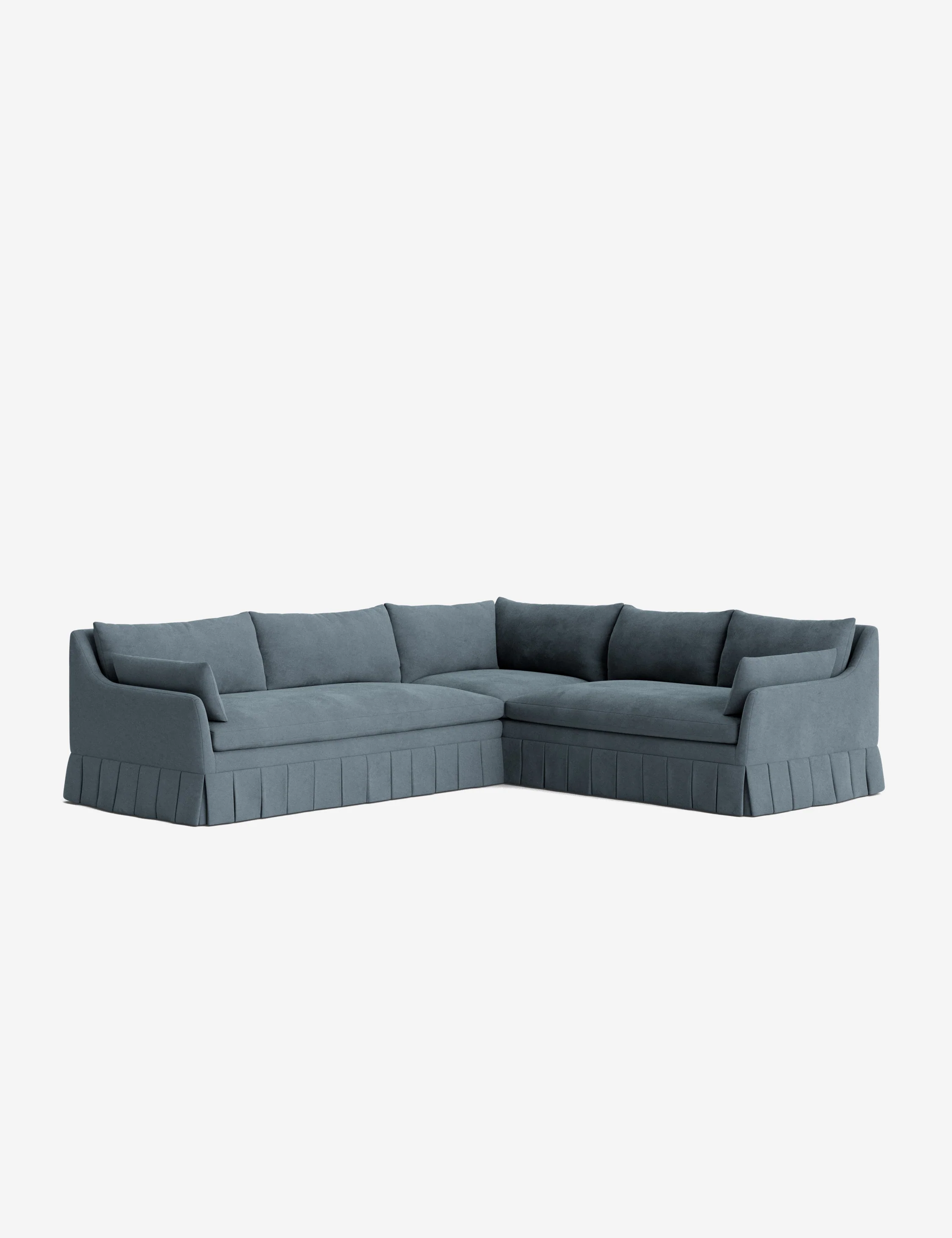 Portola Luxe Depth Pleated Corner Sectional Sofa - Image 83