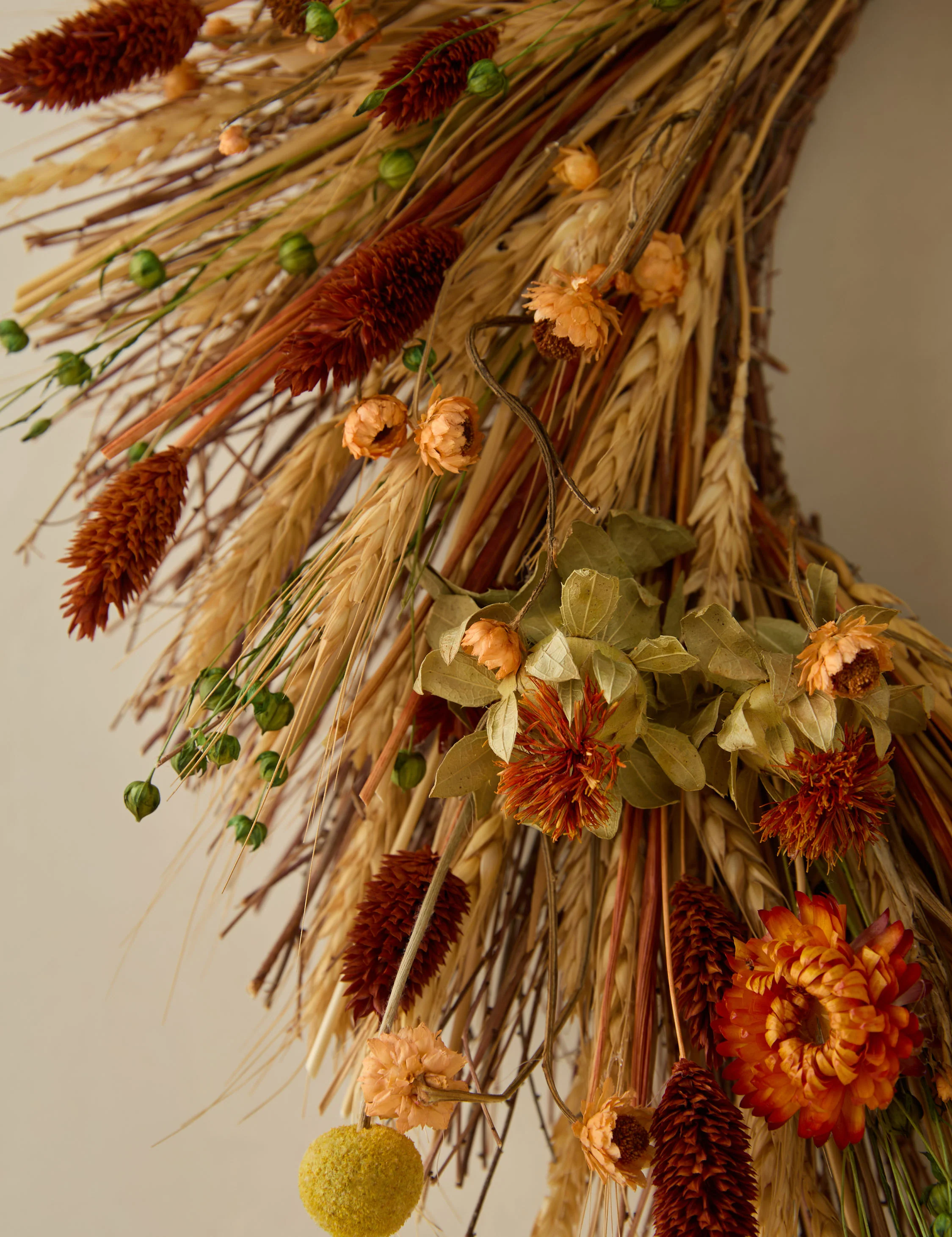 Preserved Autumn Blooms Wreath - Image 2