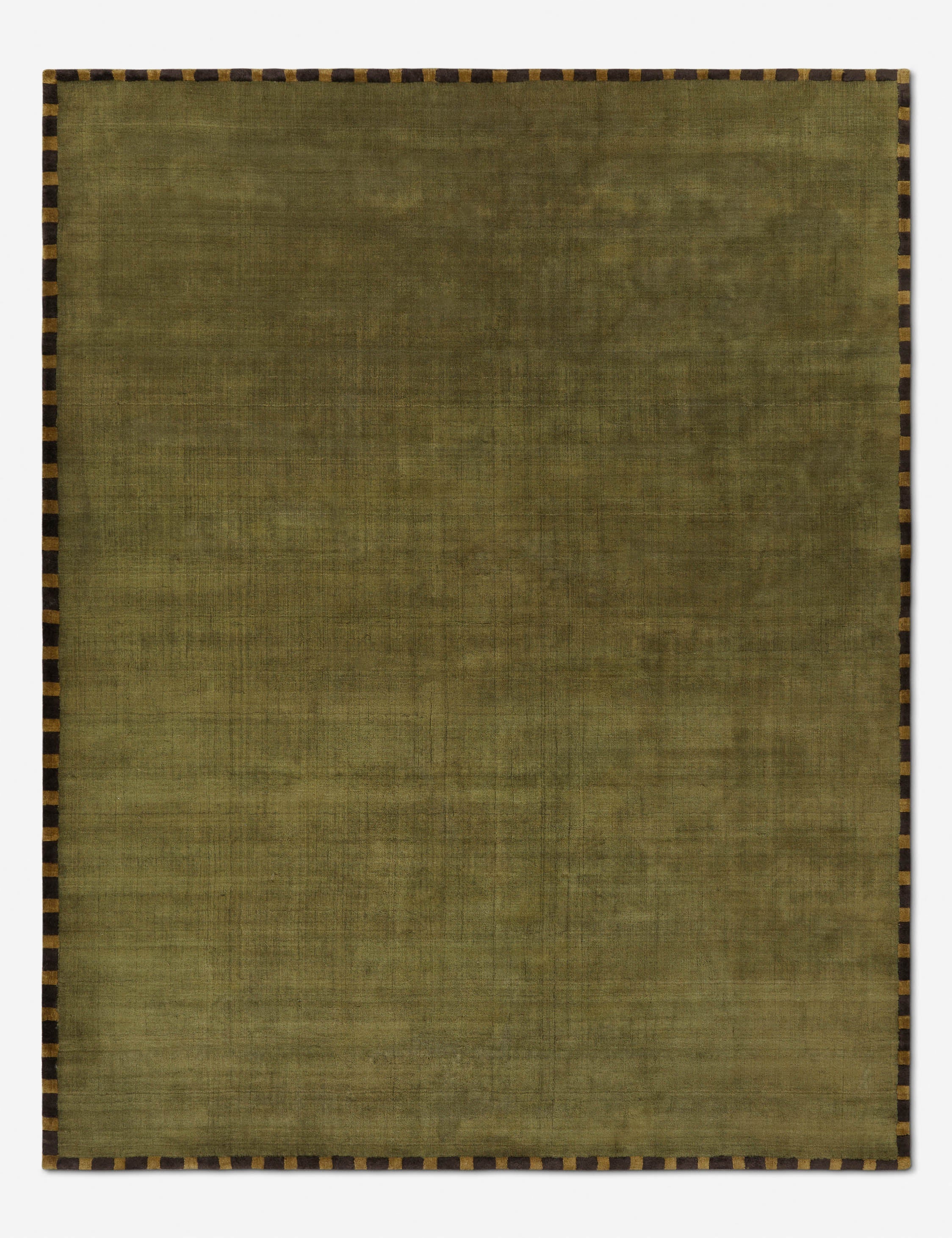 Rajaa Hand-Loomed Viscose Rug Swatch by Sarah Sherman Samuel, Dark Olive - Image 5