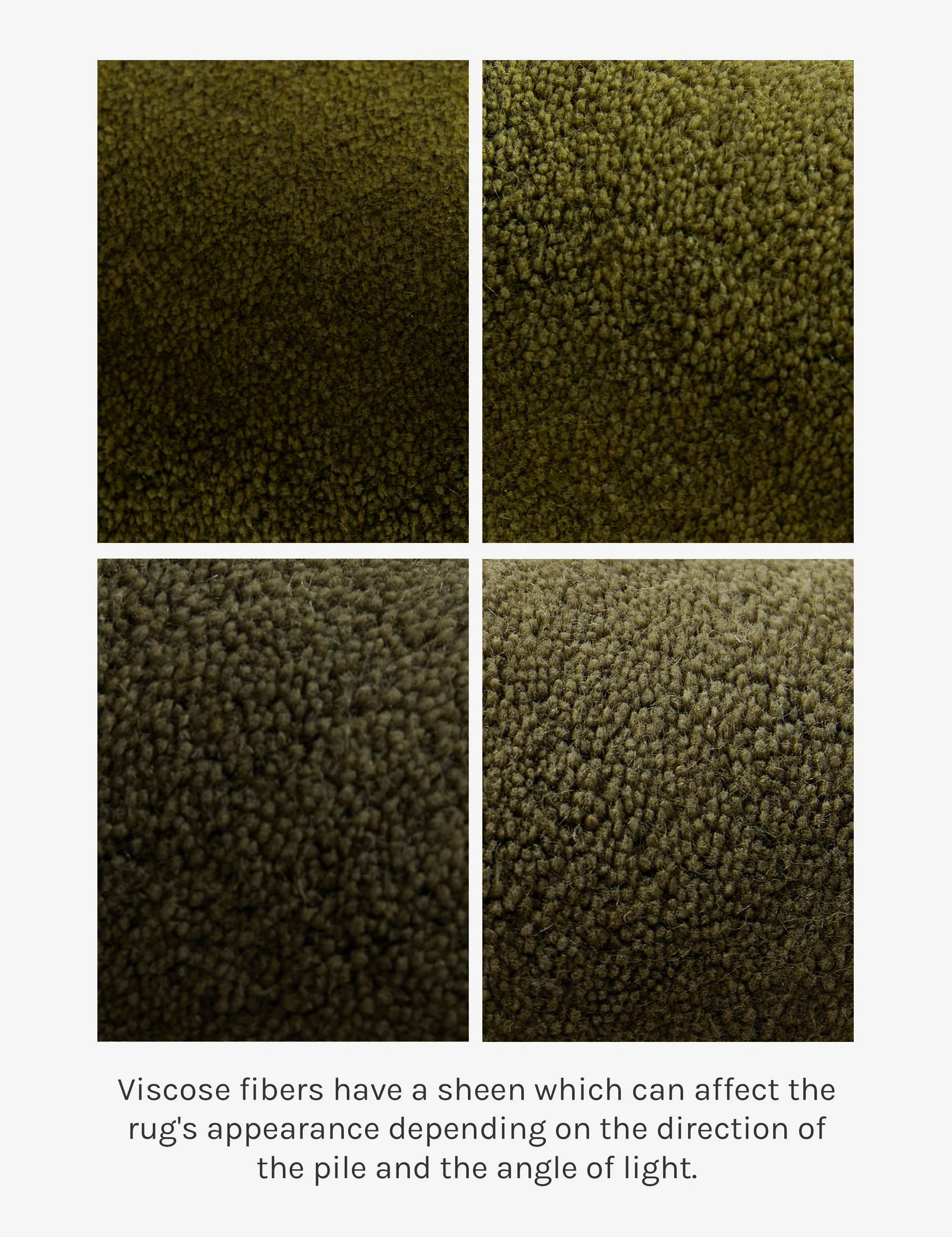 Rajaa Hand-Loomed Viscose Rug Swatch by Sarah Sherman Samuel, Dark Olive - Image 8