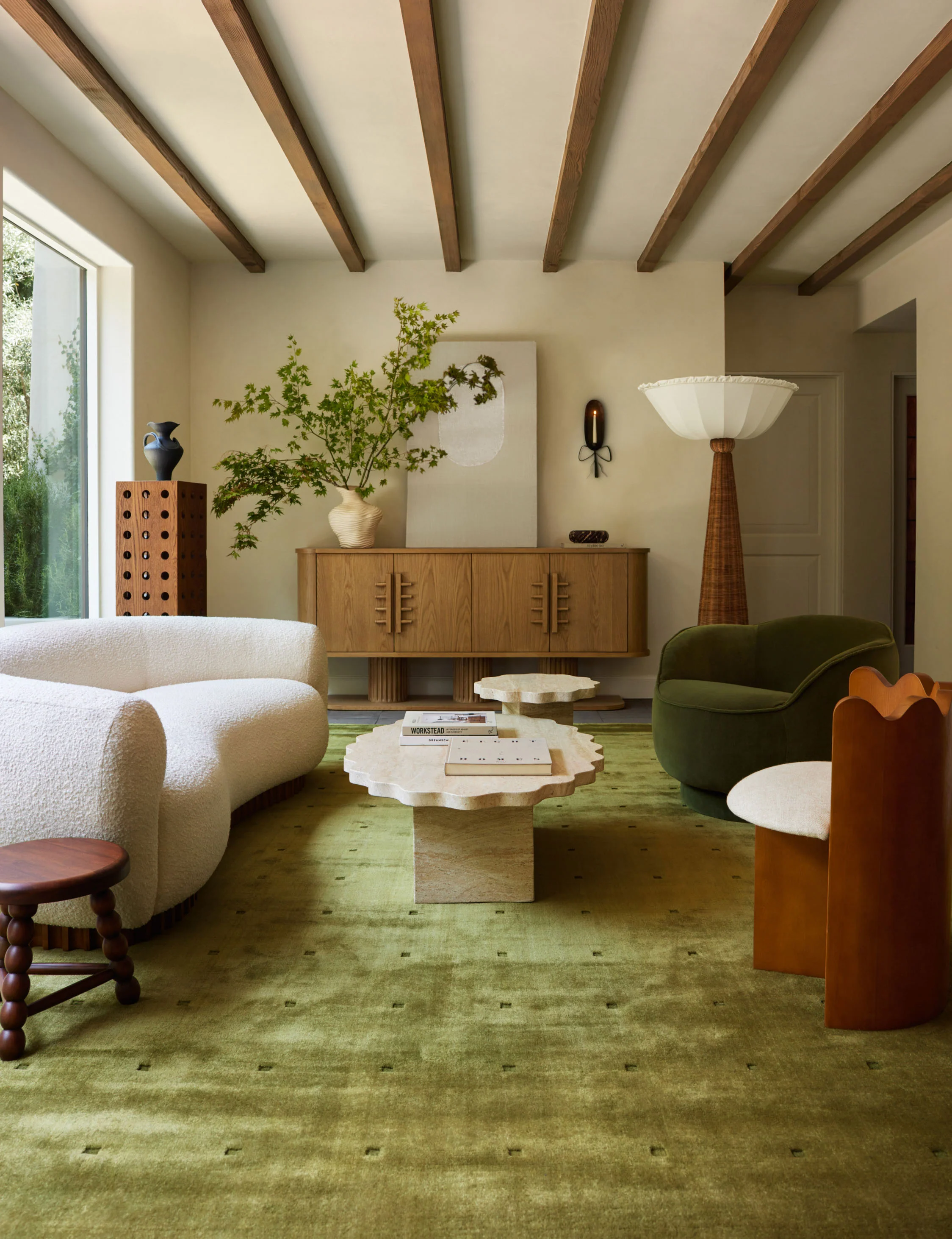 Scalloped Indoor / Outdoor Coffee Table by Sarah Sherman Samuel