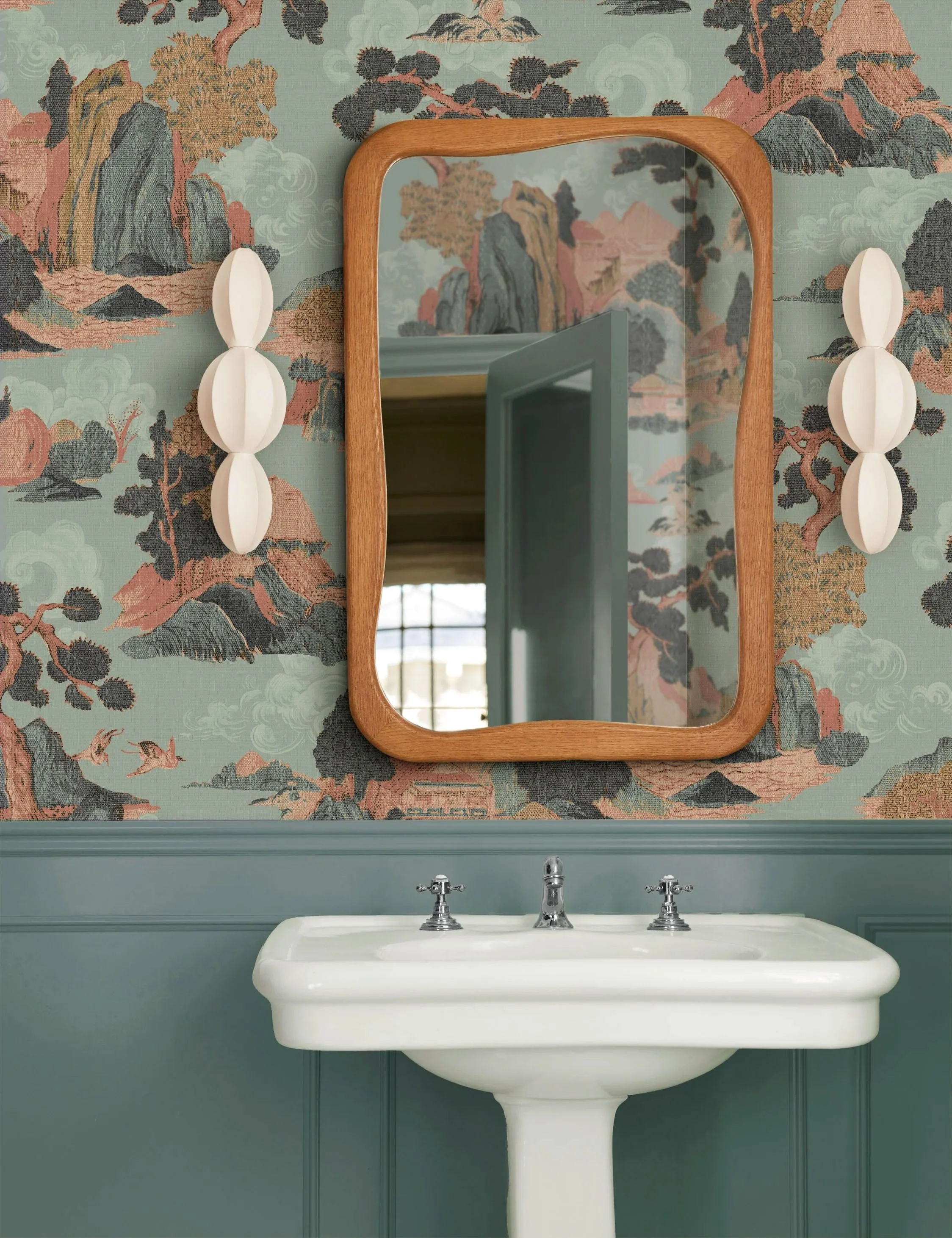 Scenic Landscape Grasscloth Wallpaper by Aimee Song - Image 4