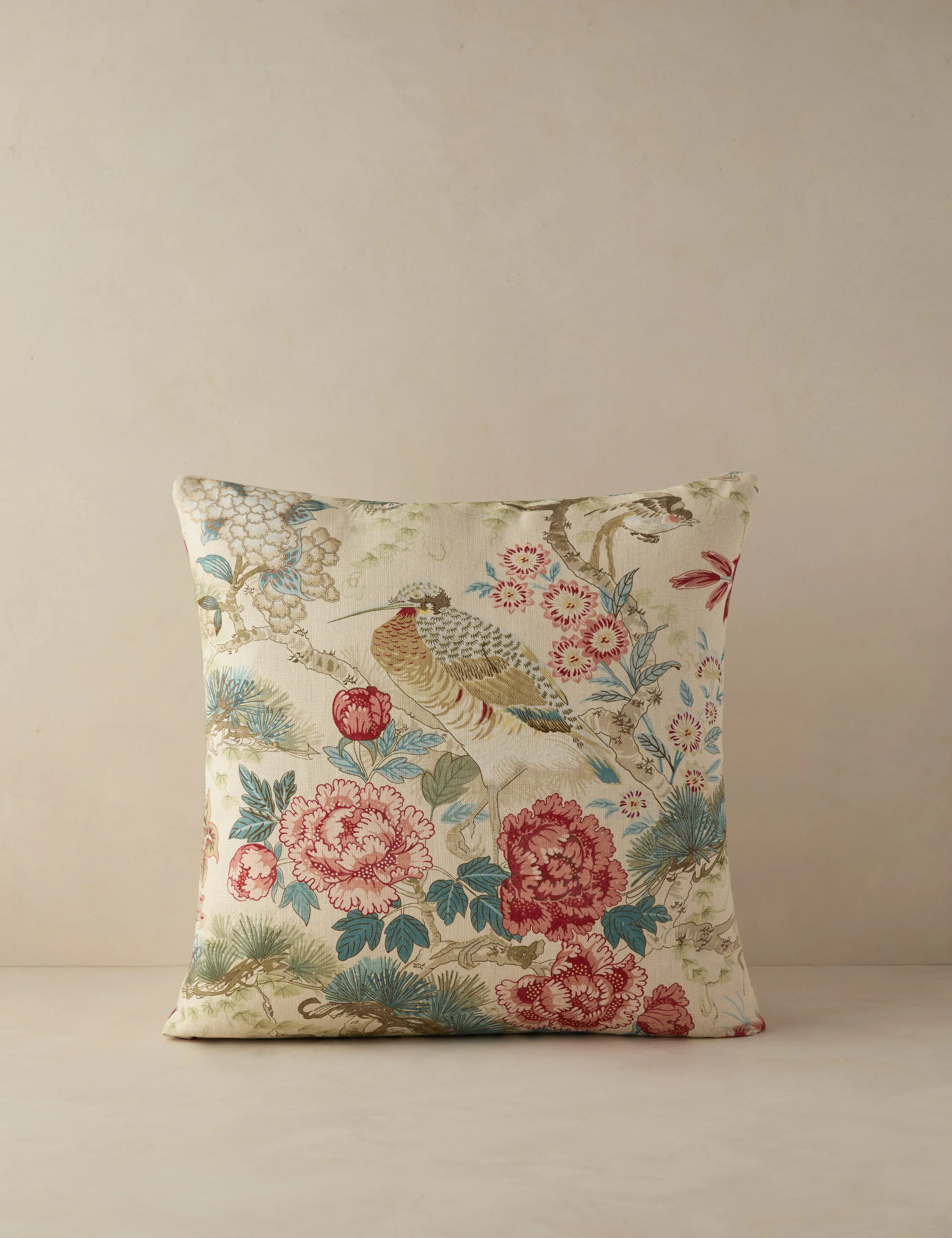 Shenyang Print Linen Pillow by Scalamandre - Image 2