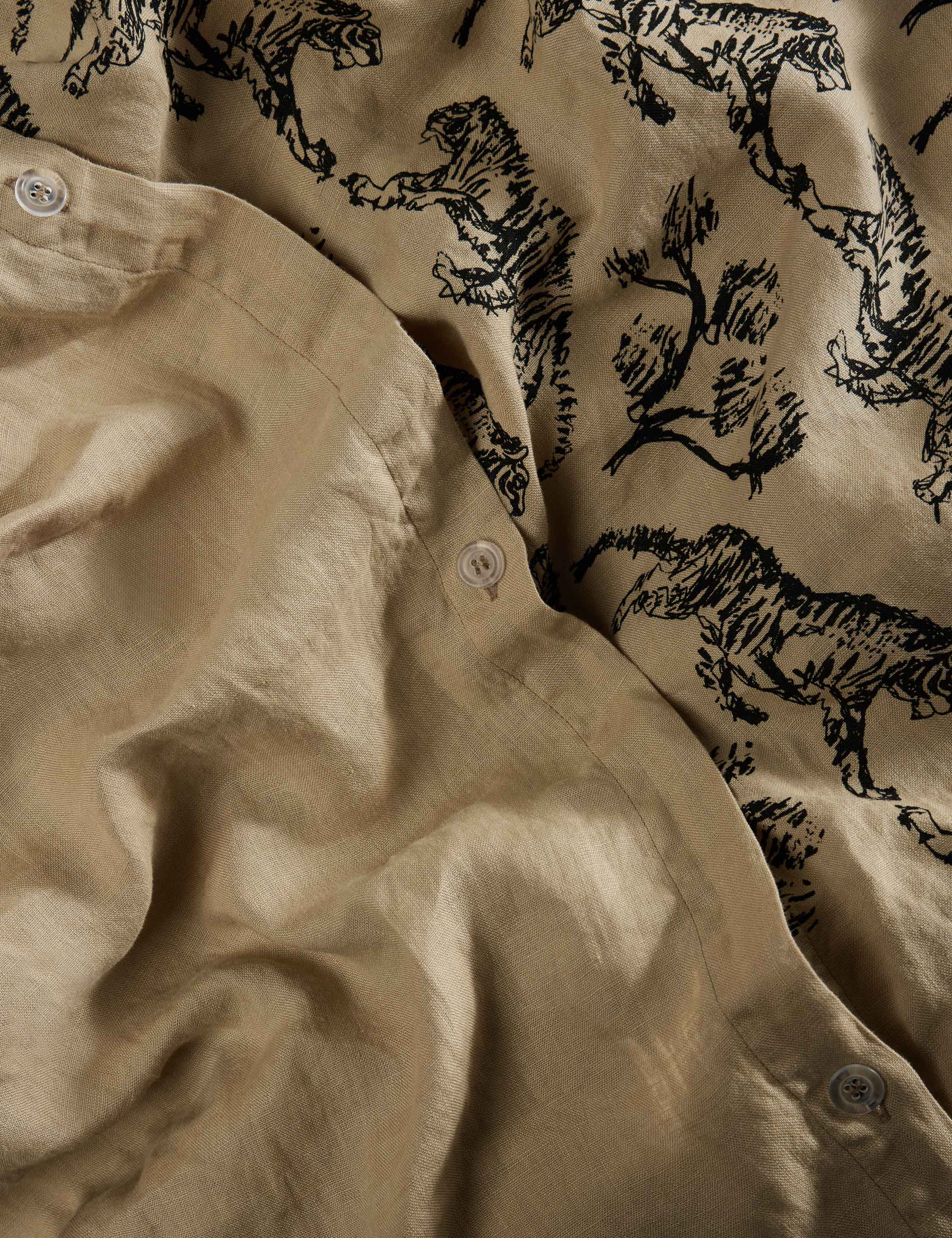 Tiger Hemp Duvet Cover by Sarah Sherman Samuel - Image 5