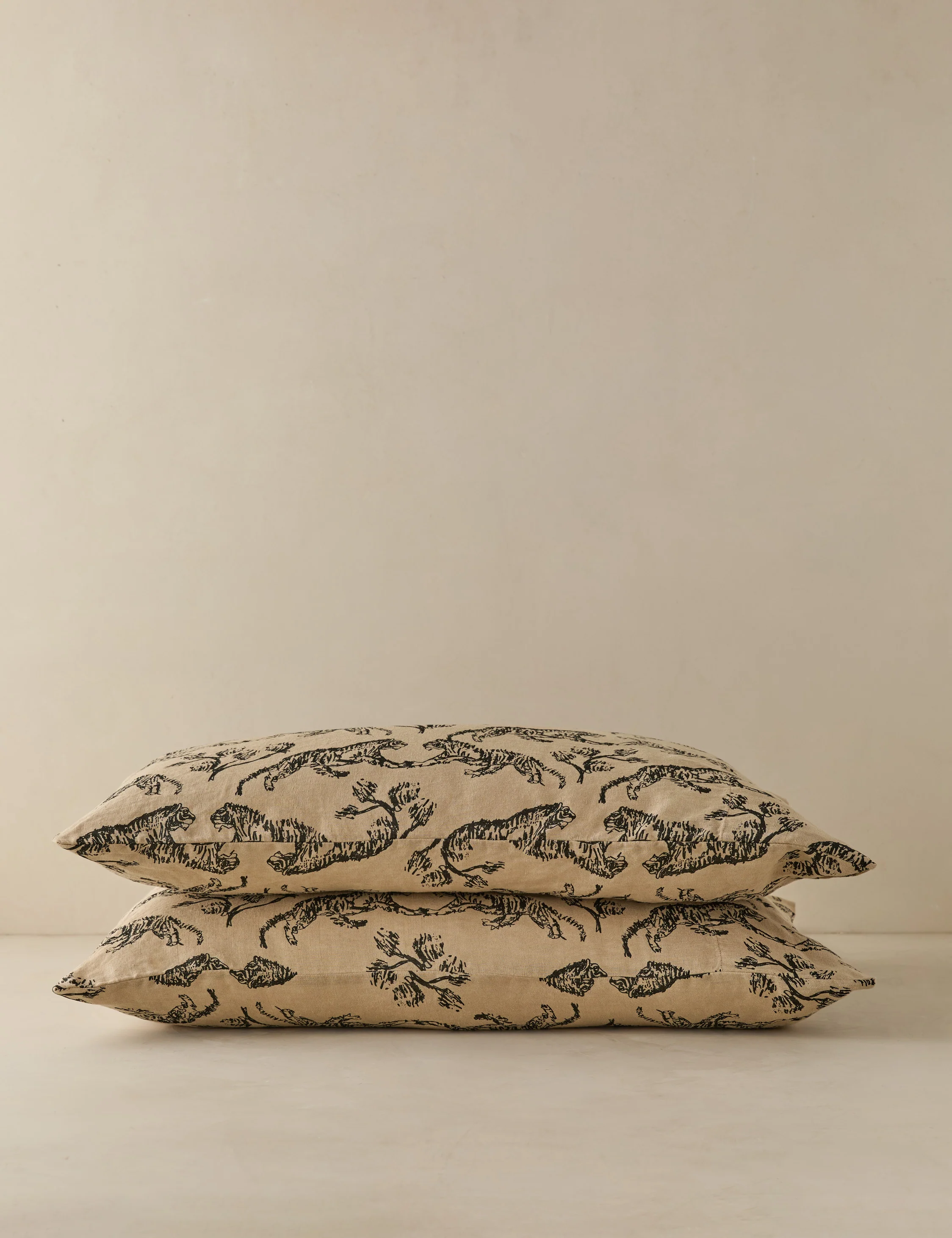 Tiger Hemp Pillowcase (Set of 2) by Sarah Sherman Samuel - Image 2