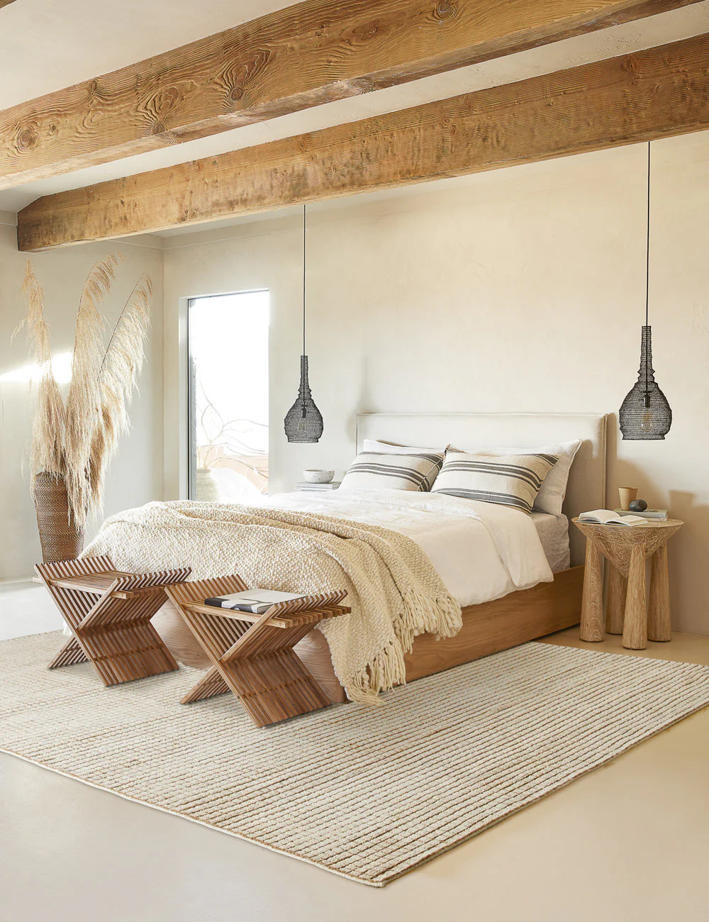 Uma Hand-Knotted Wool Rug Swatch, Taupe and Natural - Image 3