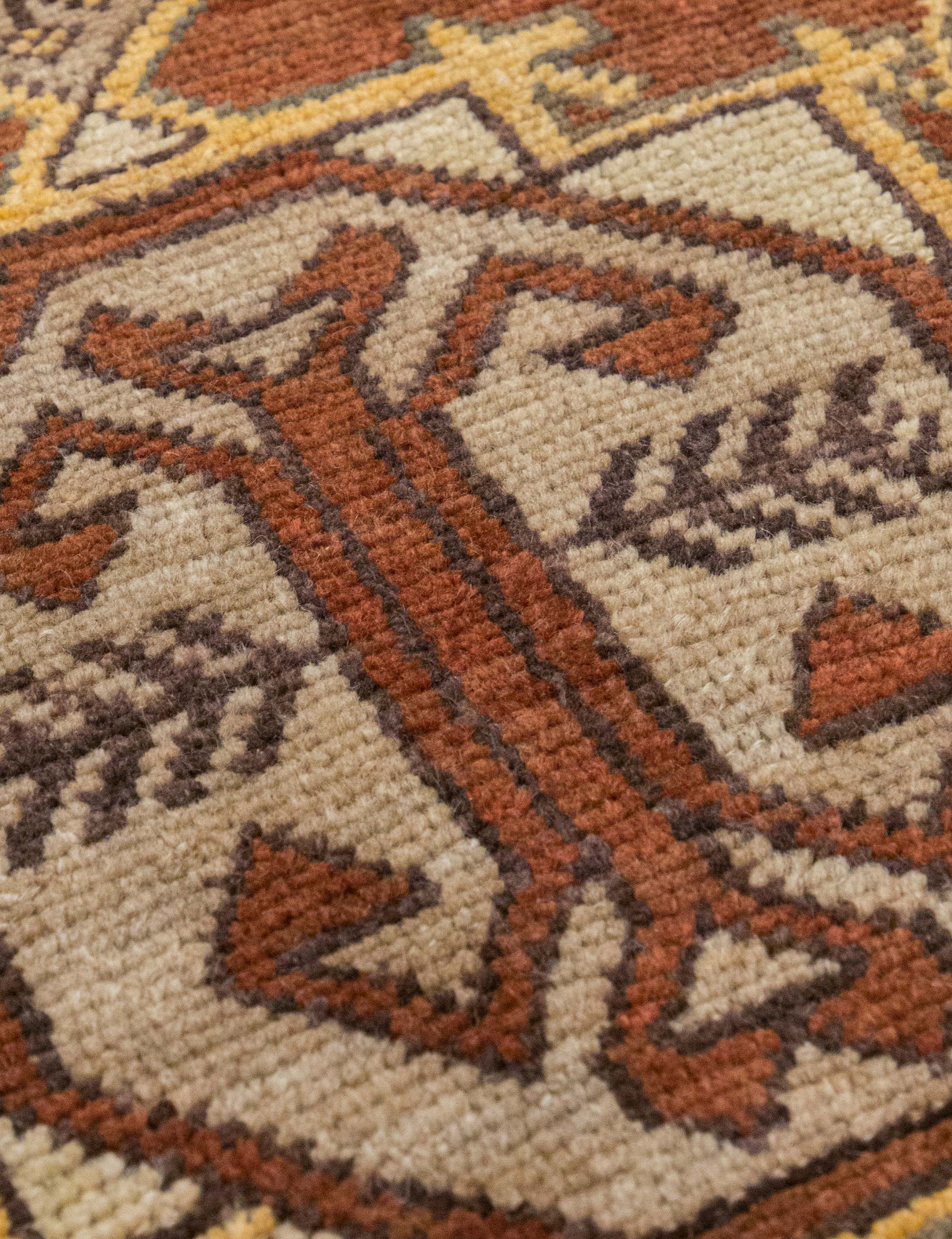 Vintage Turkish Hand-Knotted Wool Mini Rug No. 351, 1'10" x 3'8" - Image 3