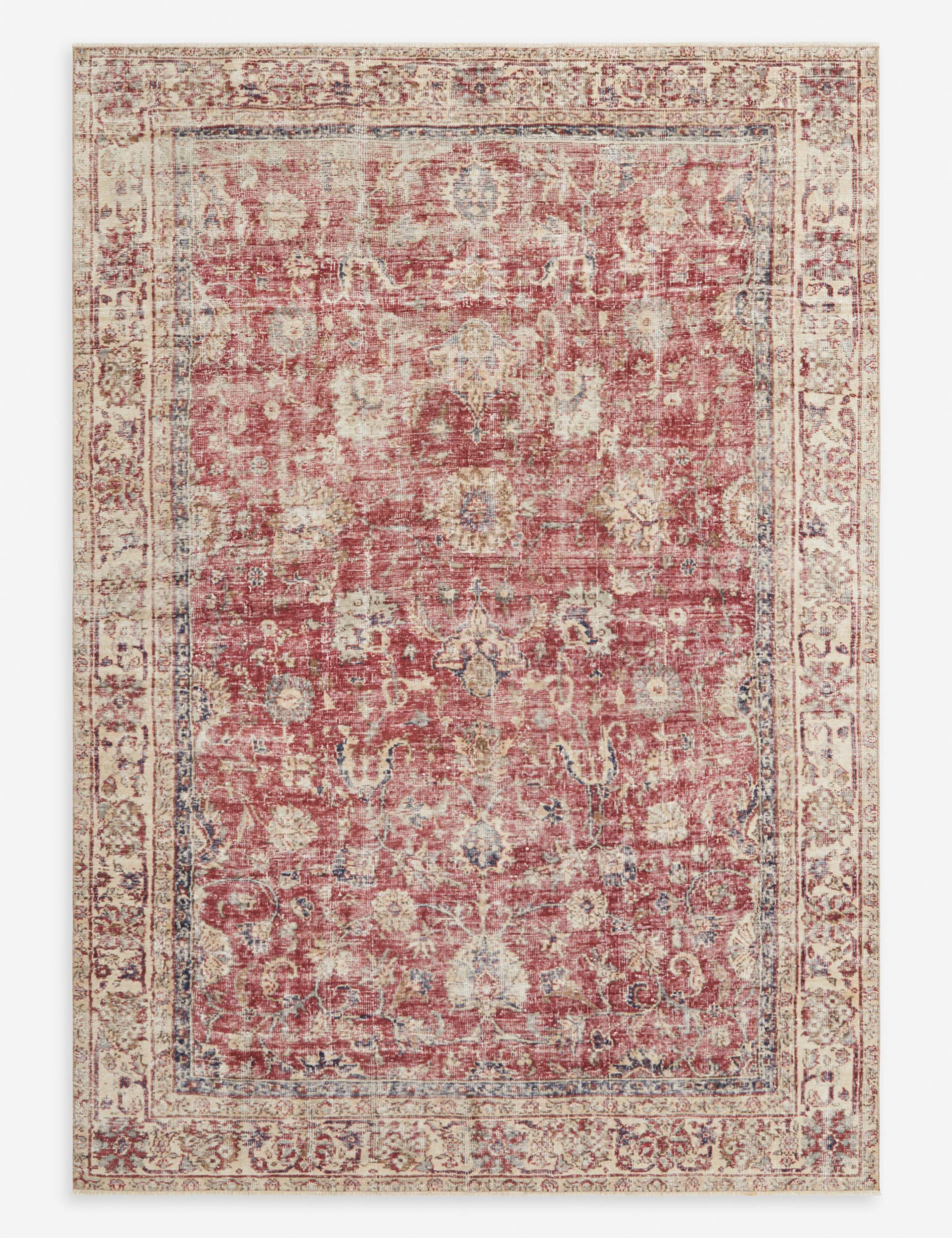 Vintage Turkish Hand-Knotted Wool Rug No. 291, 5'6" x 8'6"