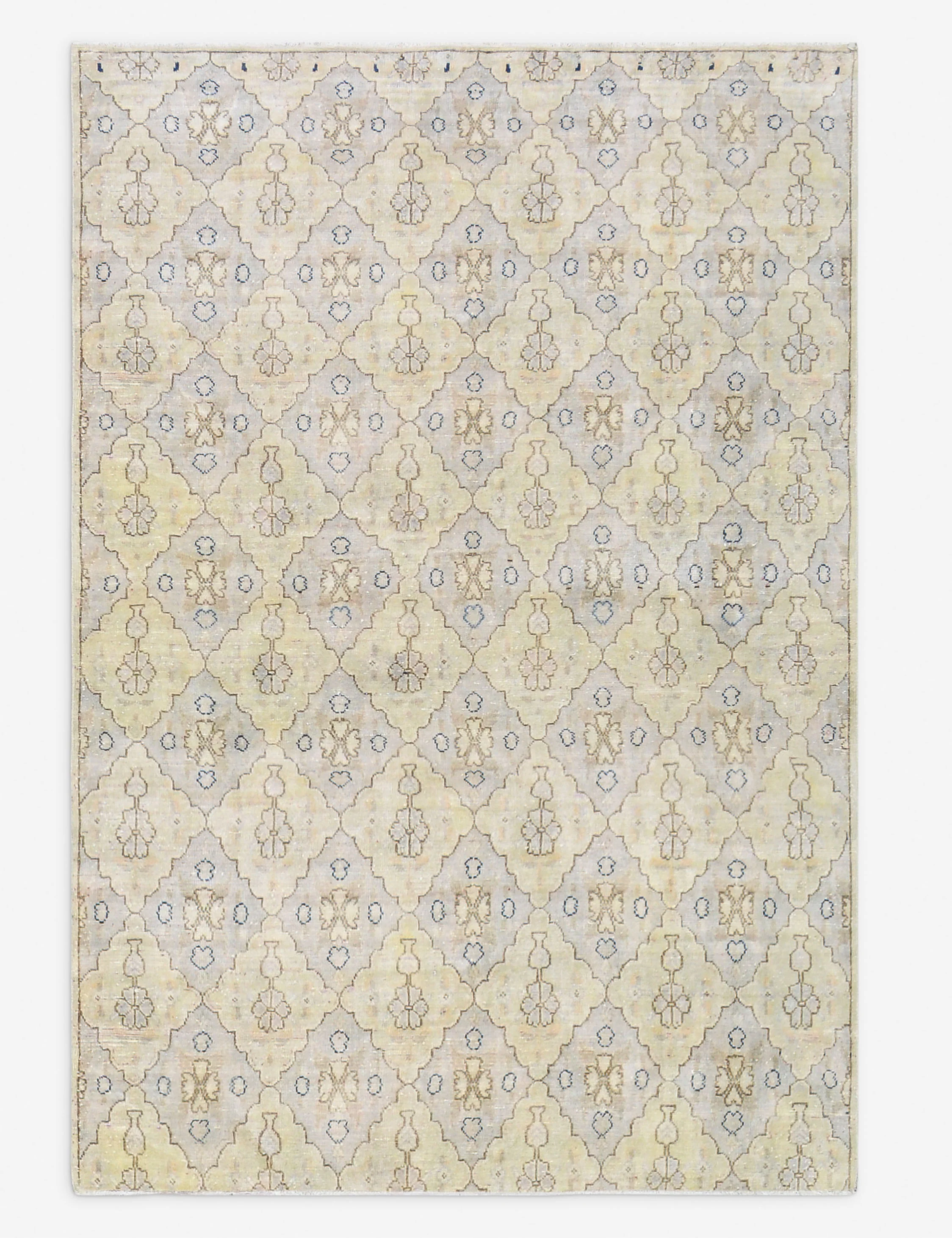 Vintage Turkish Hand-Knotted Wool Rug No. 513, 4' 10" x 7'