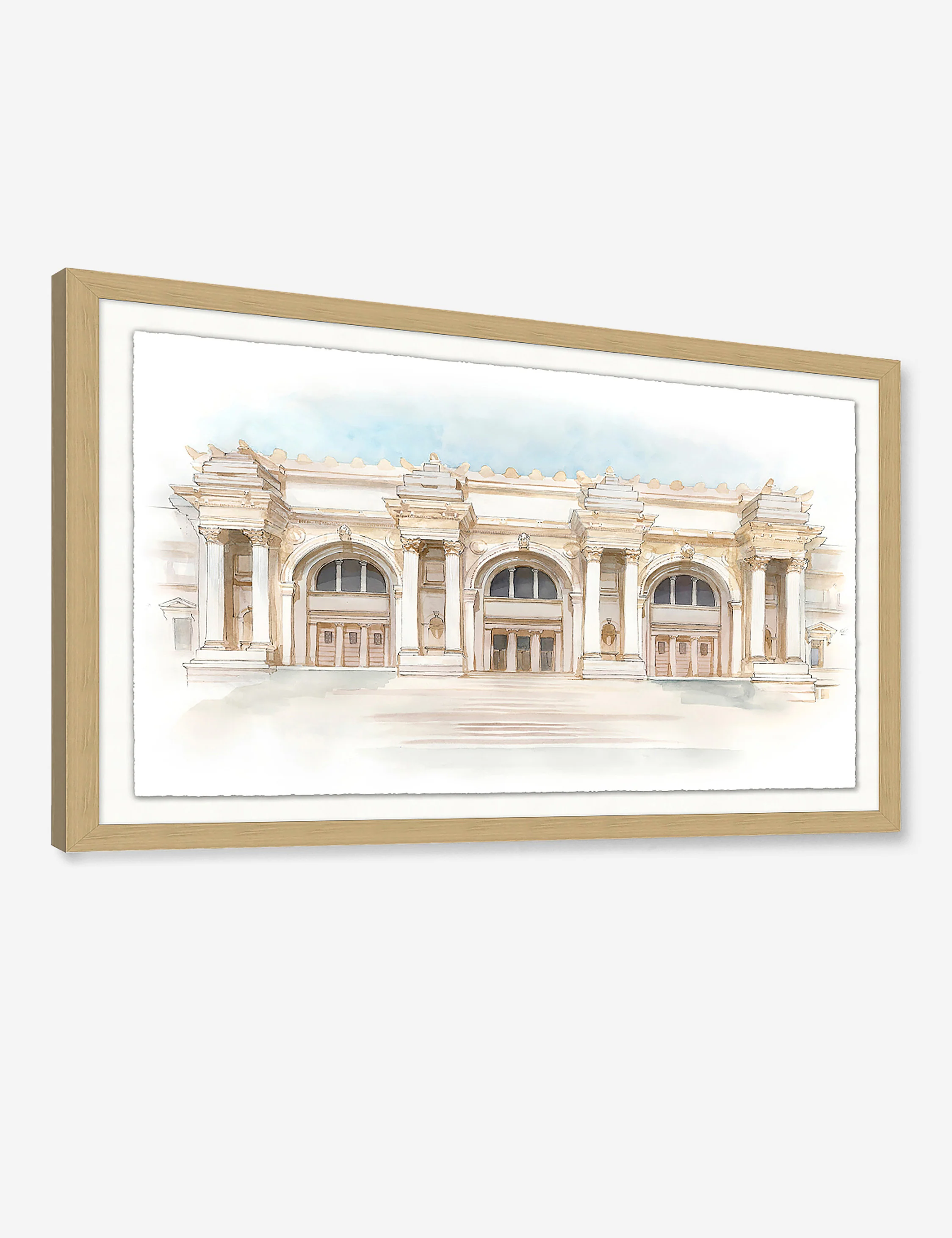 Watercolor of The Met Museum Wall Art - Image 2
